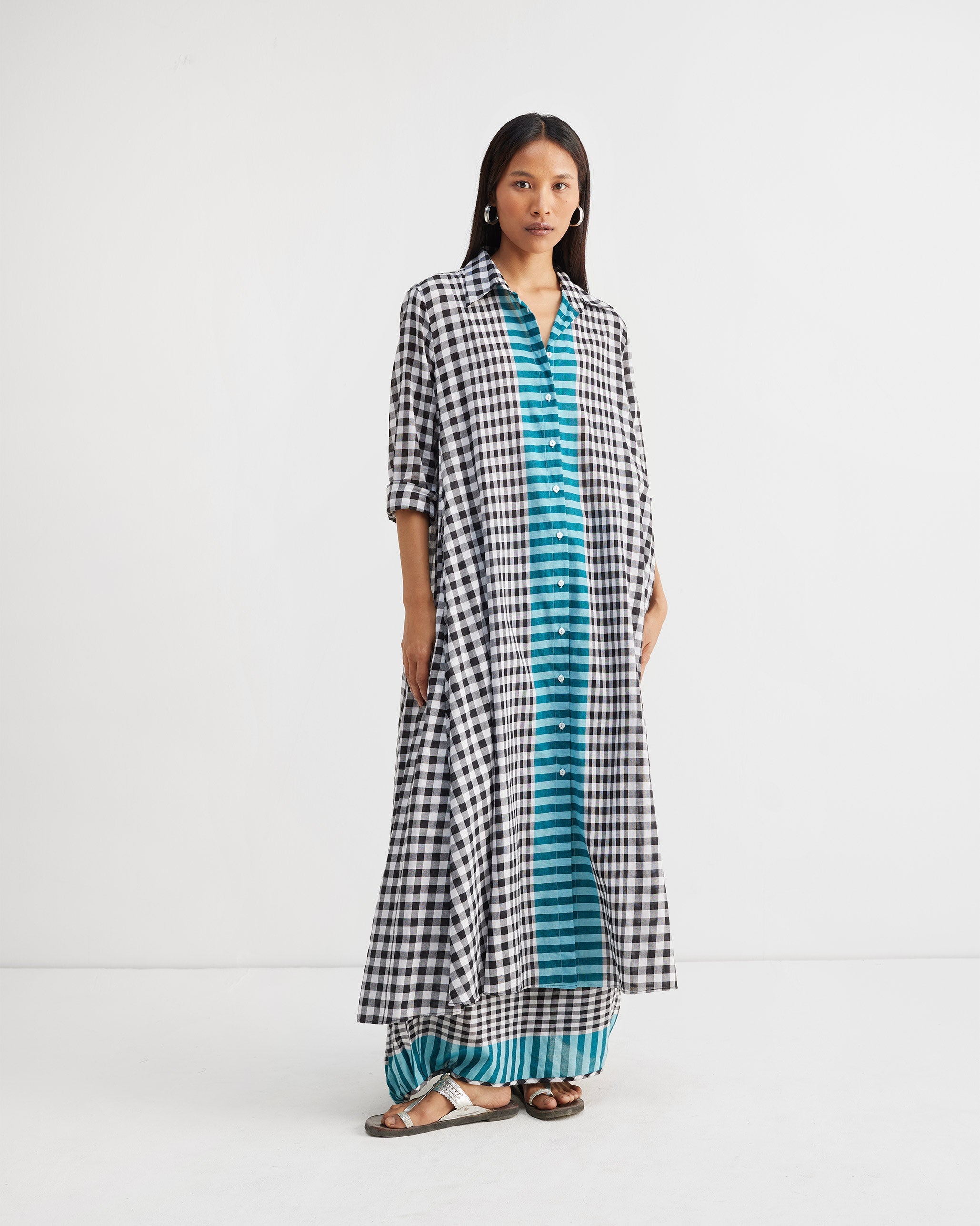 Jambiani Skirt - Black & White Checks