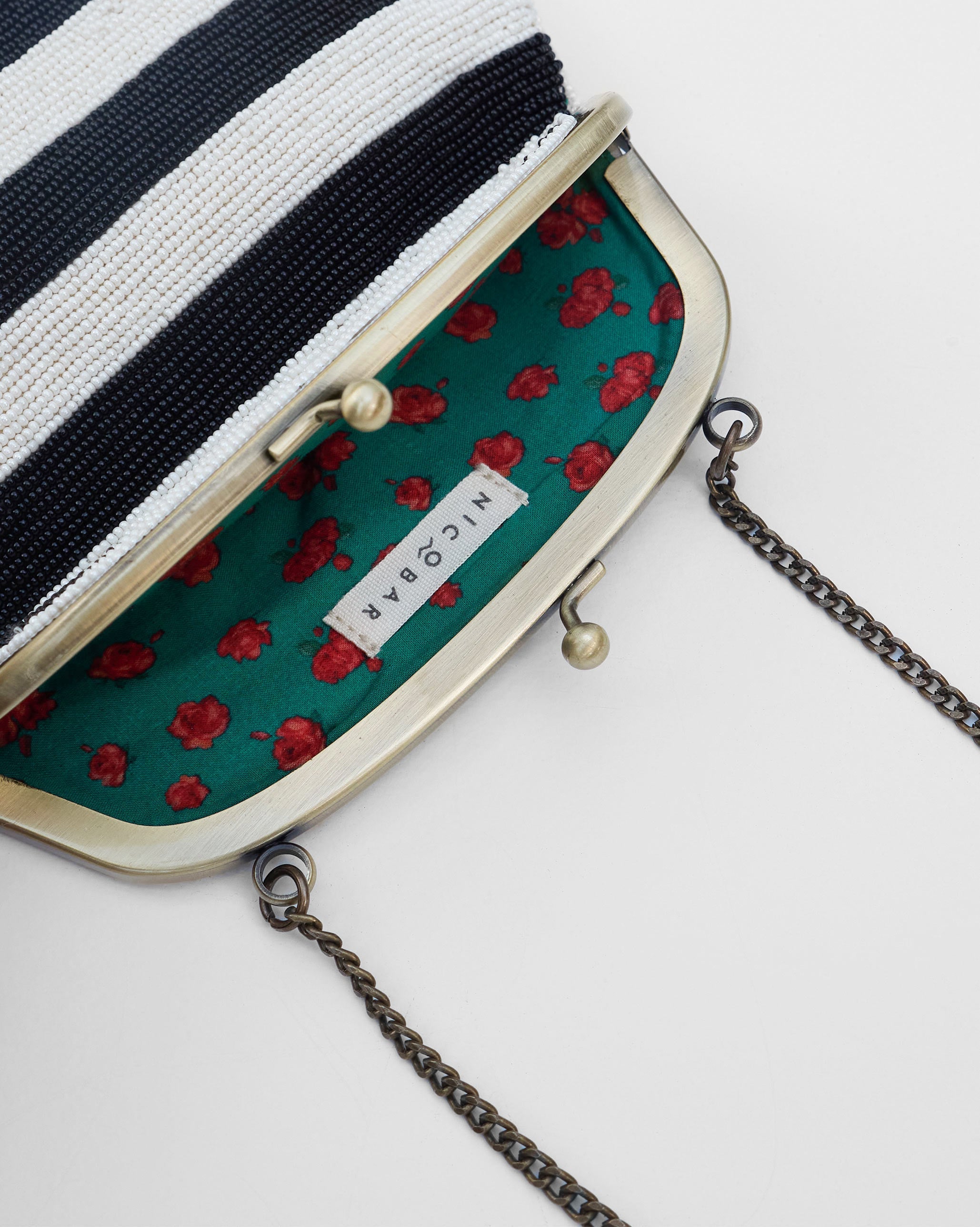 Sling Bag - Black & White Stripes