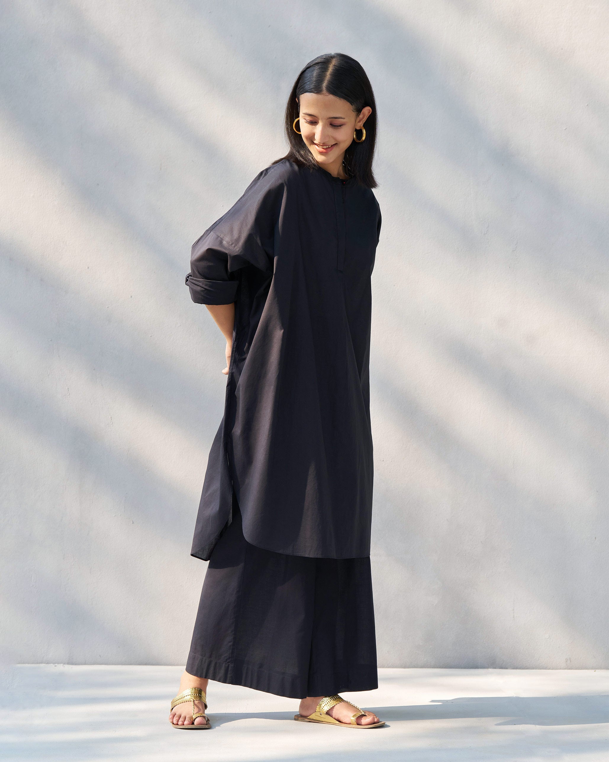 Lazy Sunday Tunic - Black