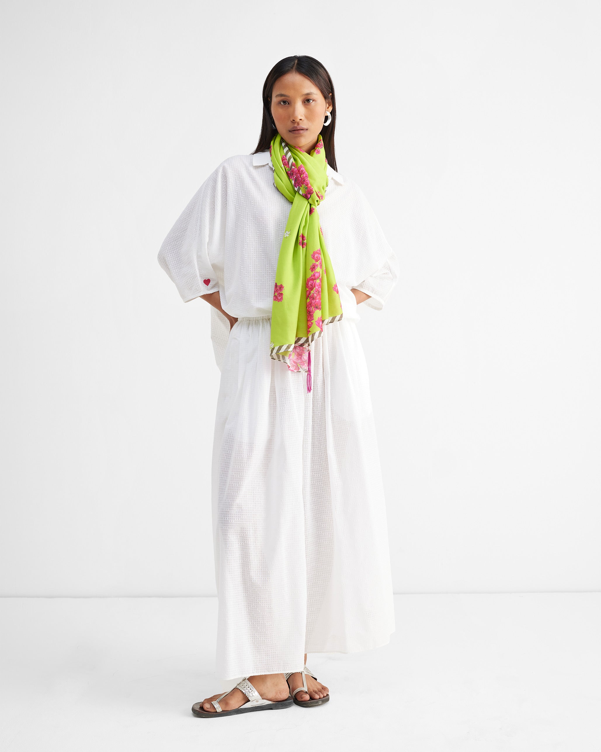 Yoi Hem Pants - White