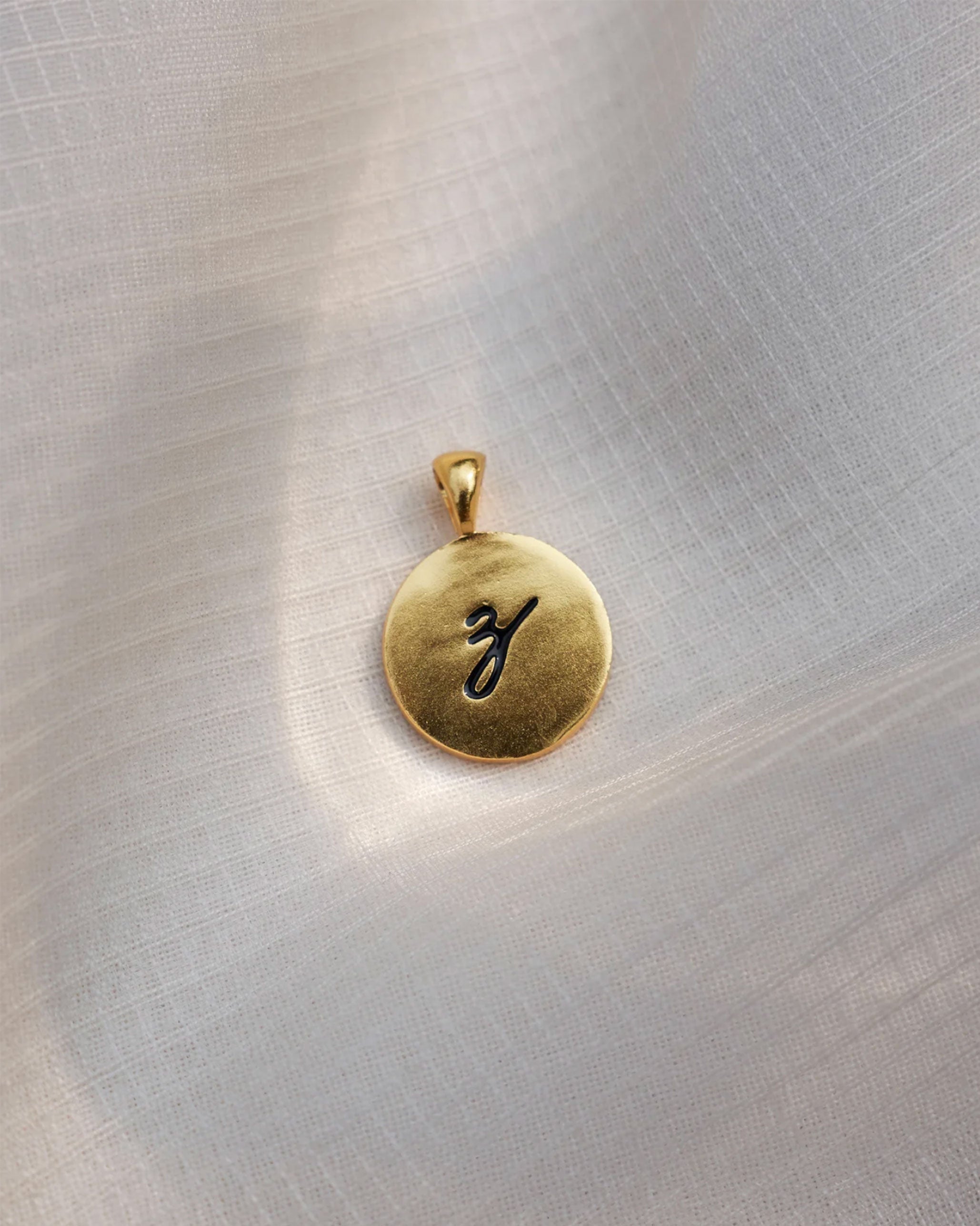 Alphabet Z Charm- Black & Gold