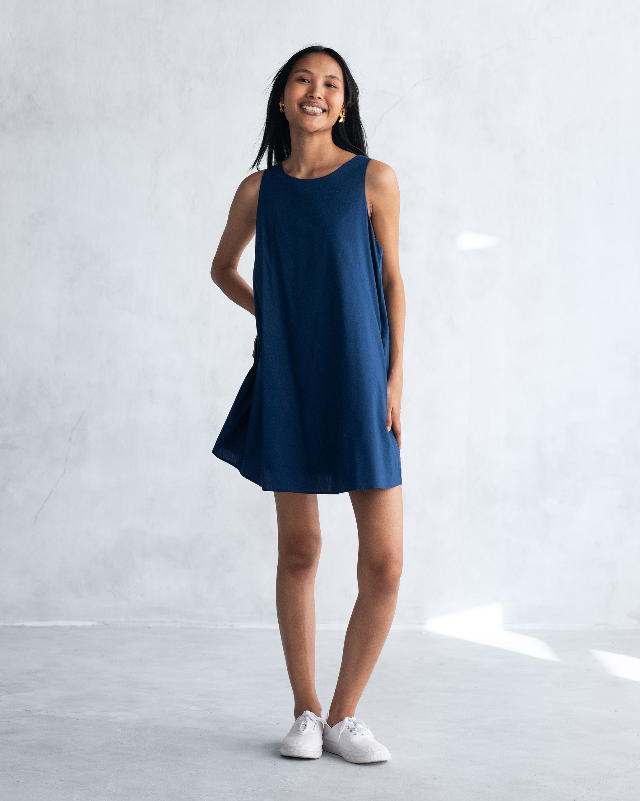 Short Racerback Dress - Navy
