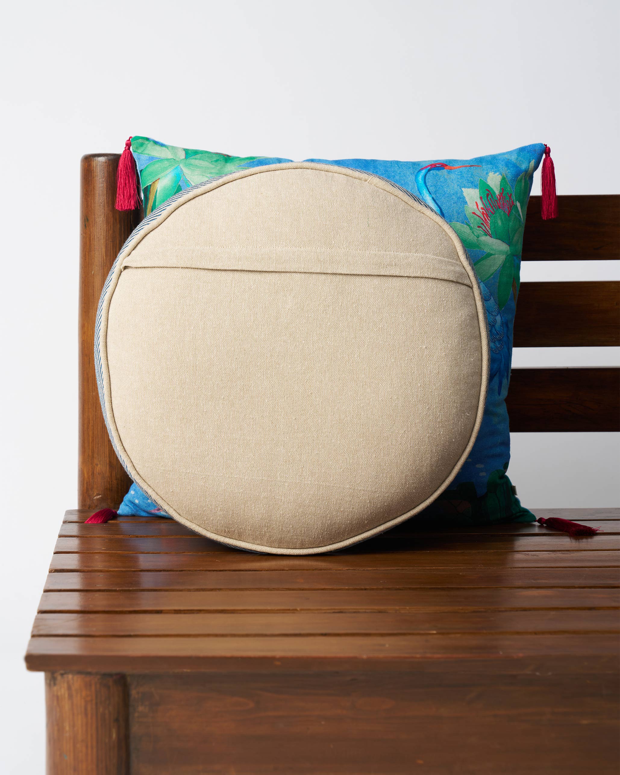 Morocco Leaf Cushion Cover (Blue)
