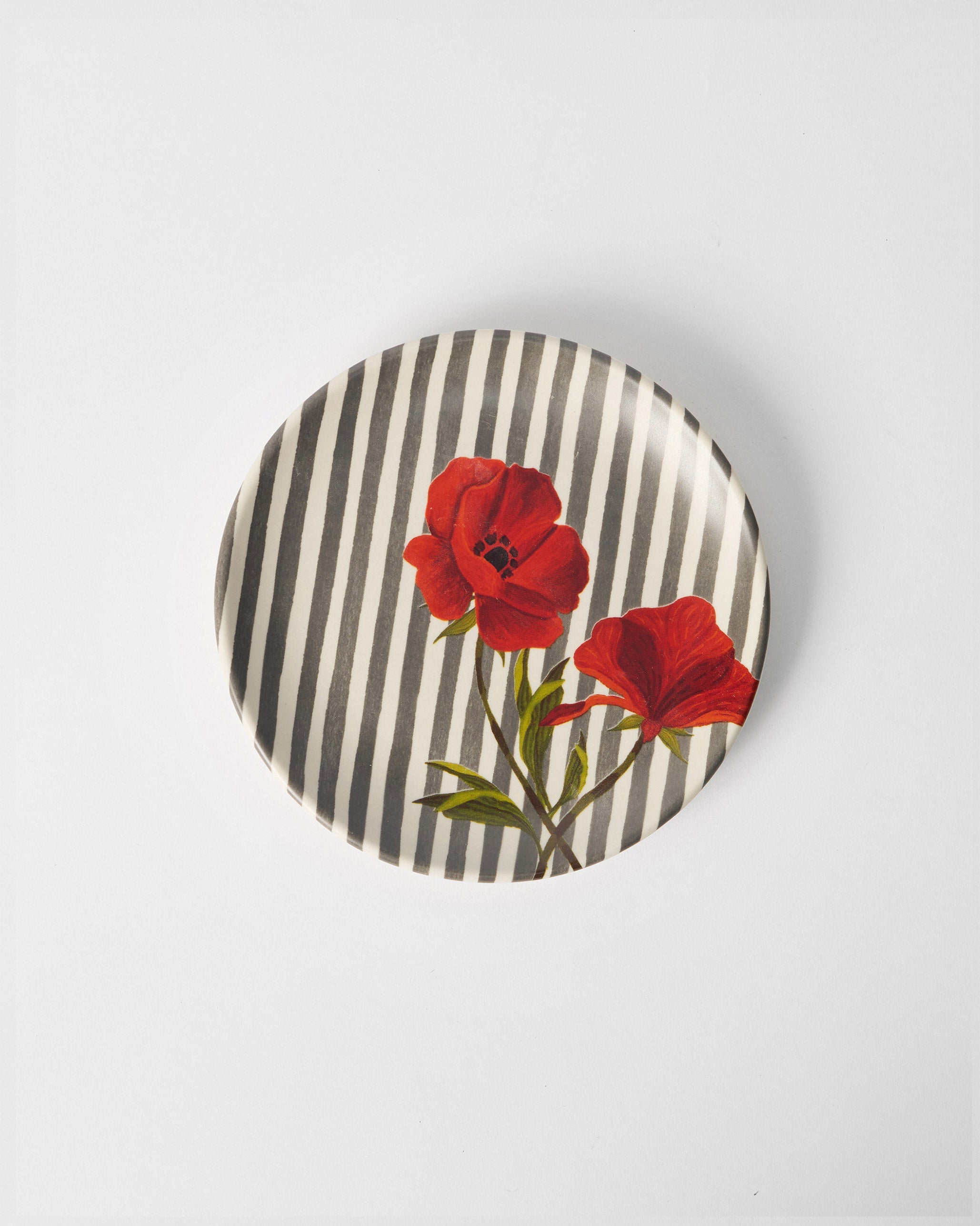 Striped Poppy Quarter Plate