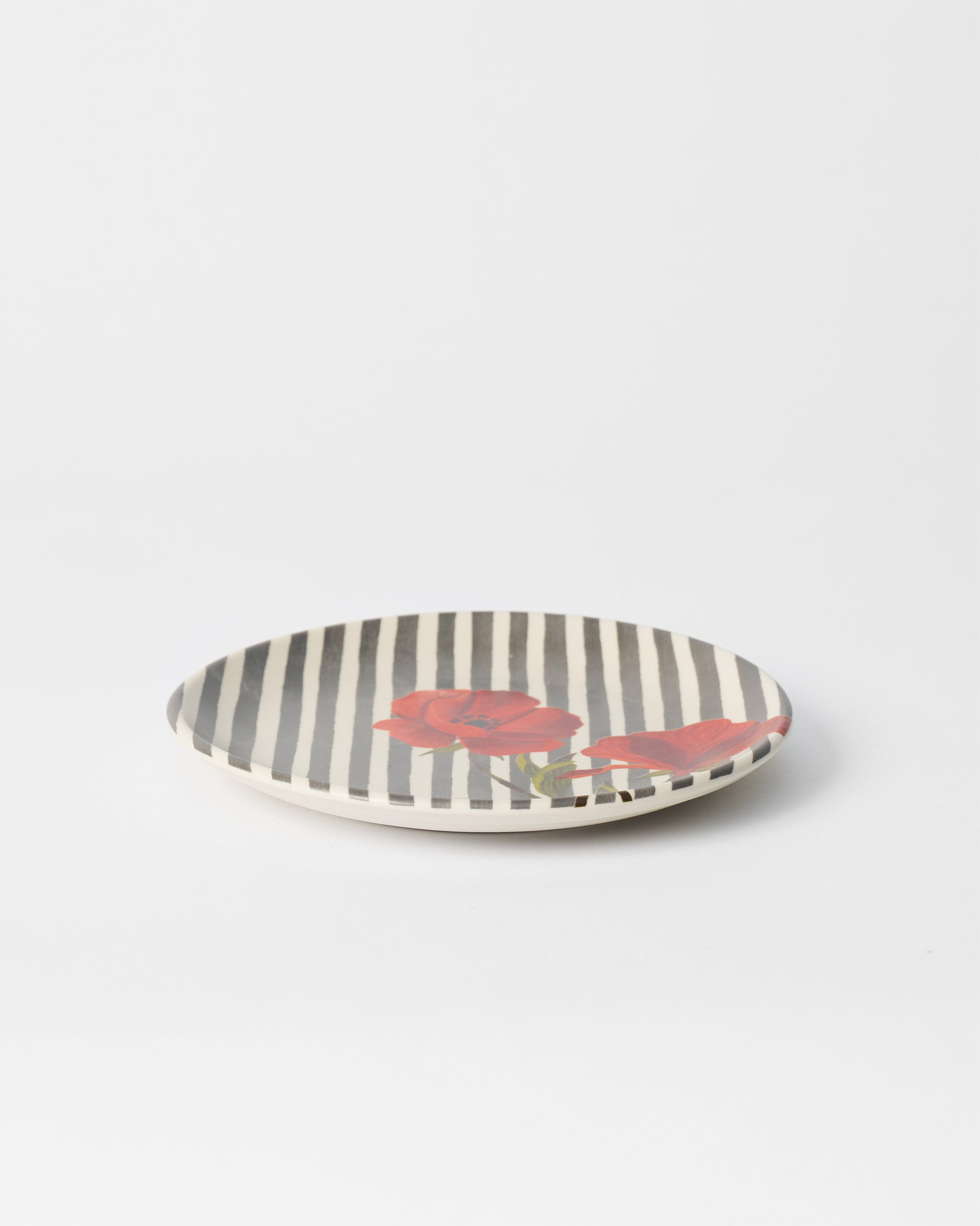 Striped Poppy Quarter Plate