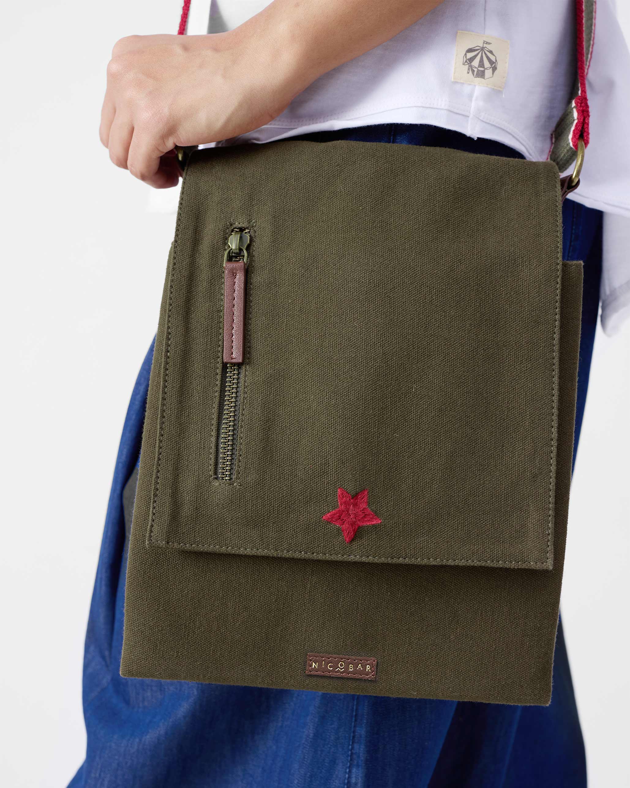 Safari Men's Messenger - Olive