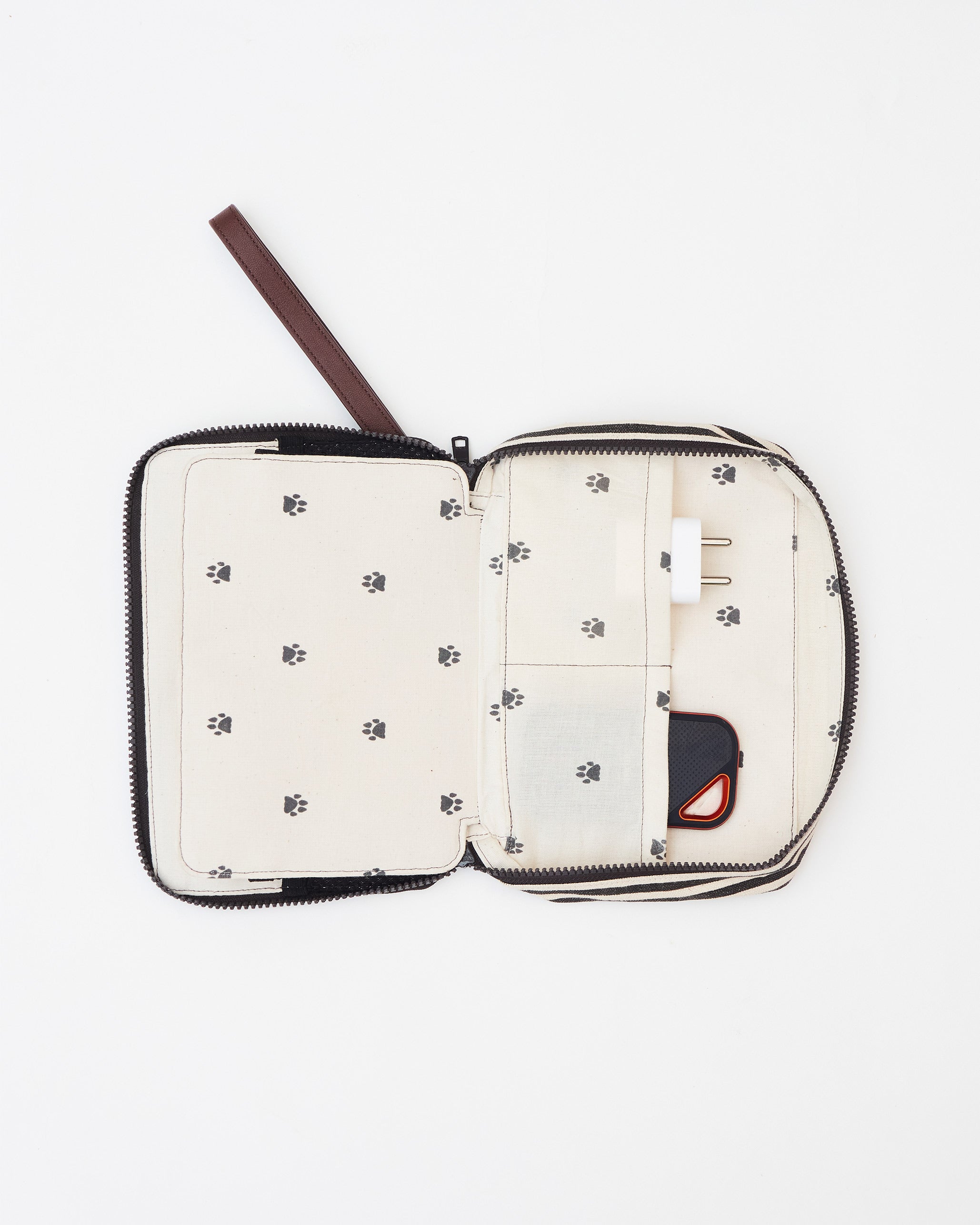 Gadget Pouch - Charcoal Stripes