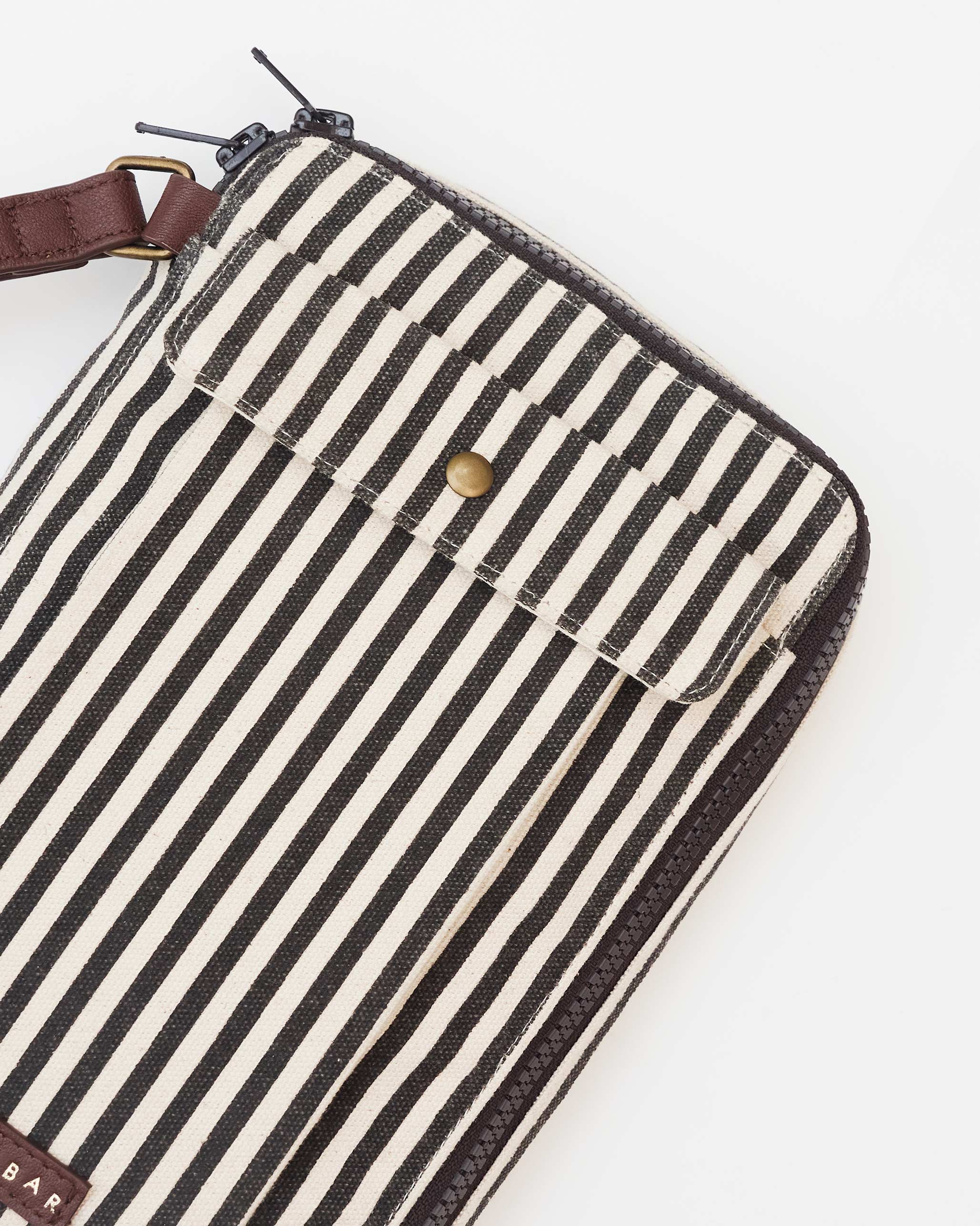 Gadget Pouch - Charcoal Stripes