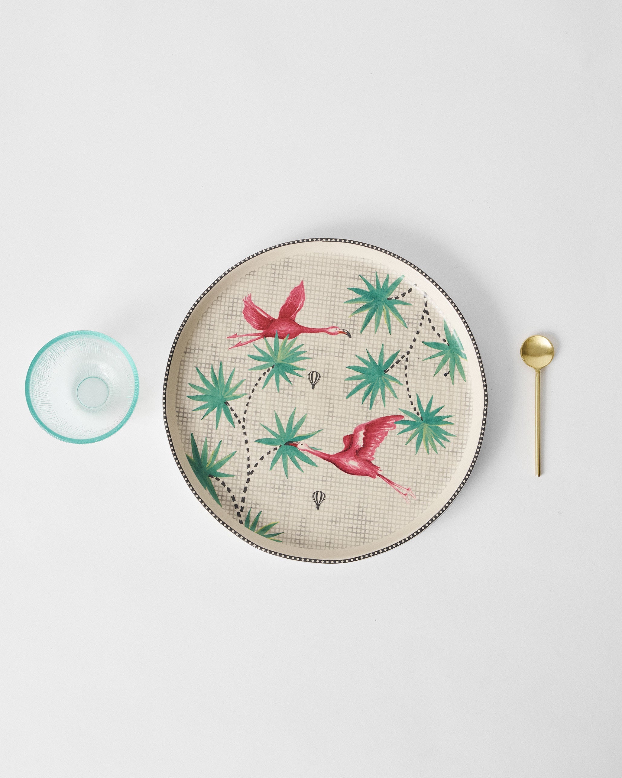 Flamingo Lush Chip & Dip Platter