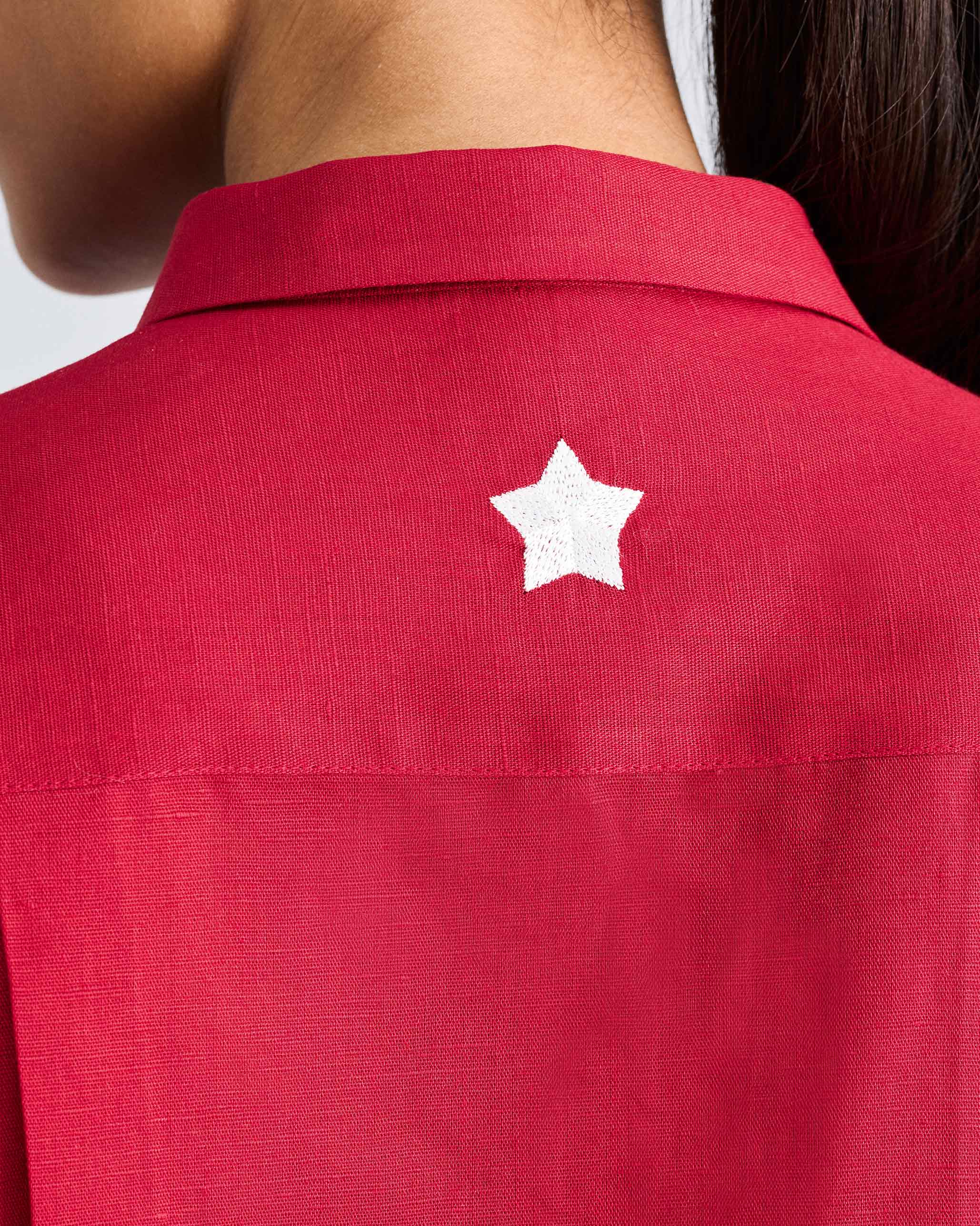 Drop Armhole Shirt - Red