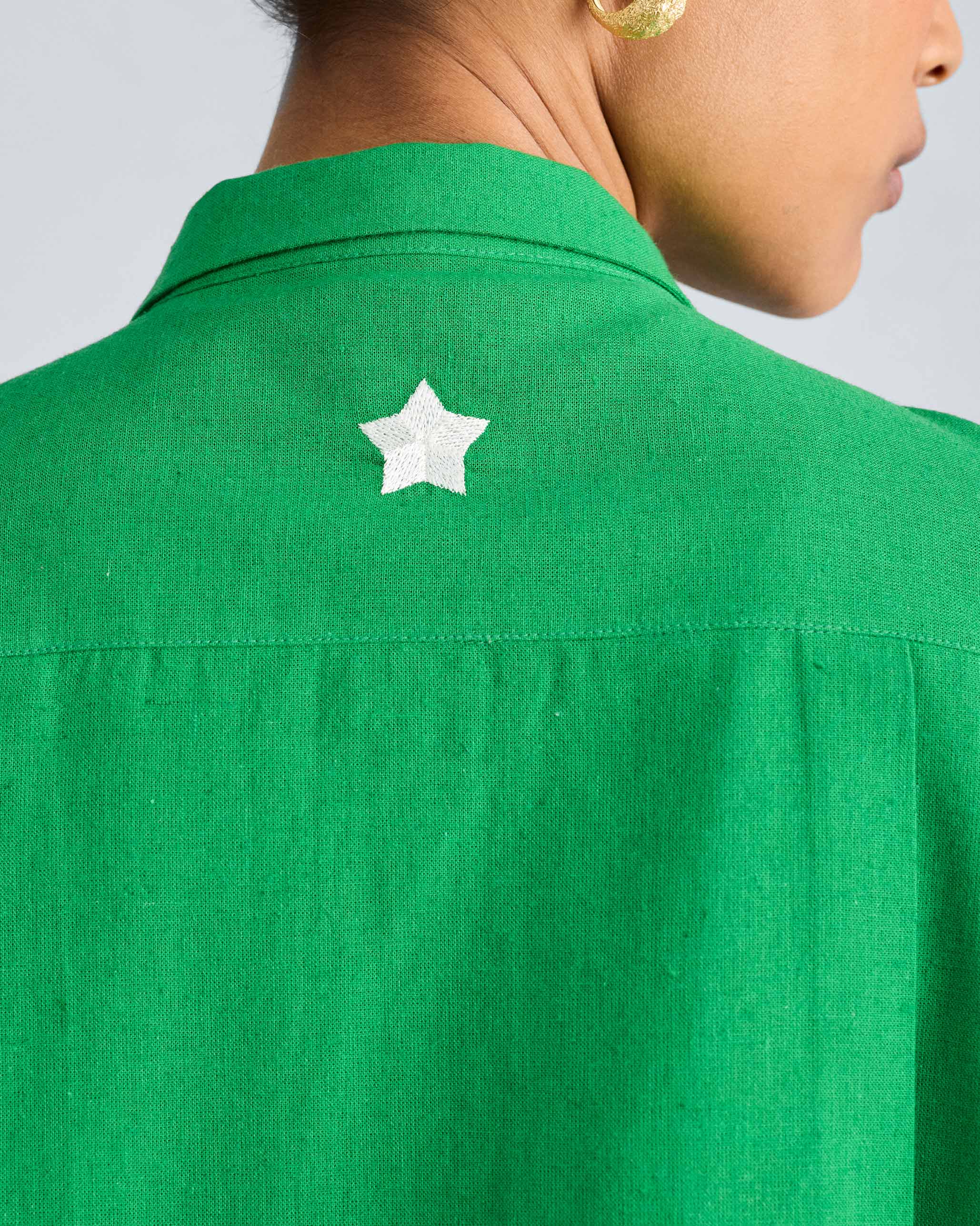 Drop Armhole Shirt - Green