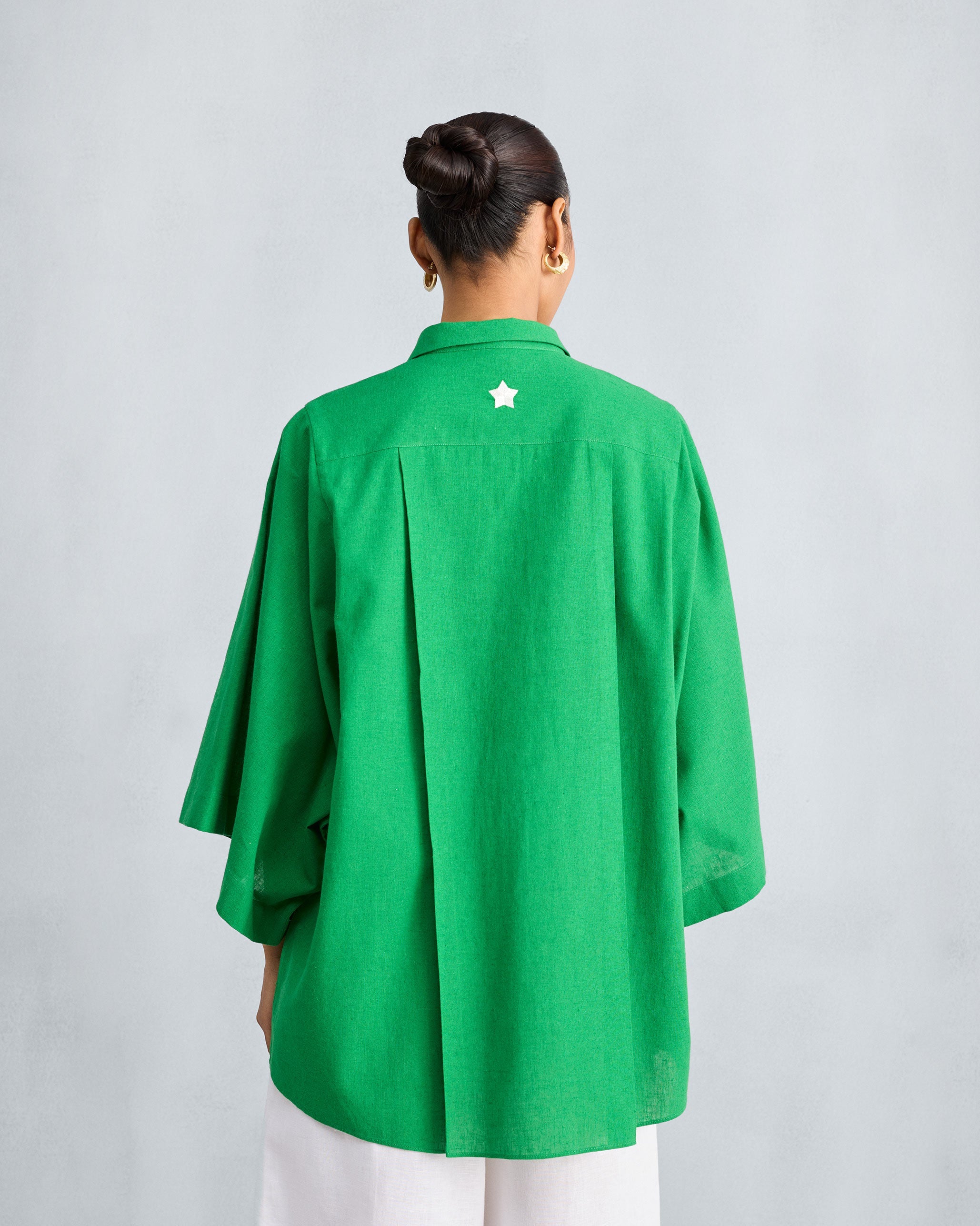 Drop Armhole Shirt - Green