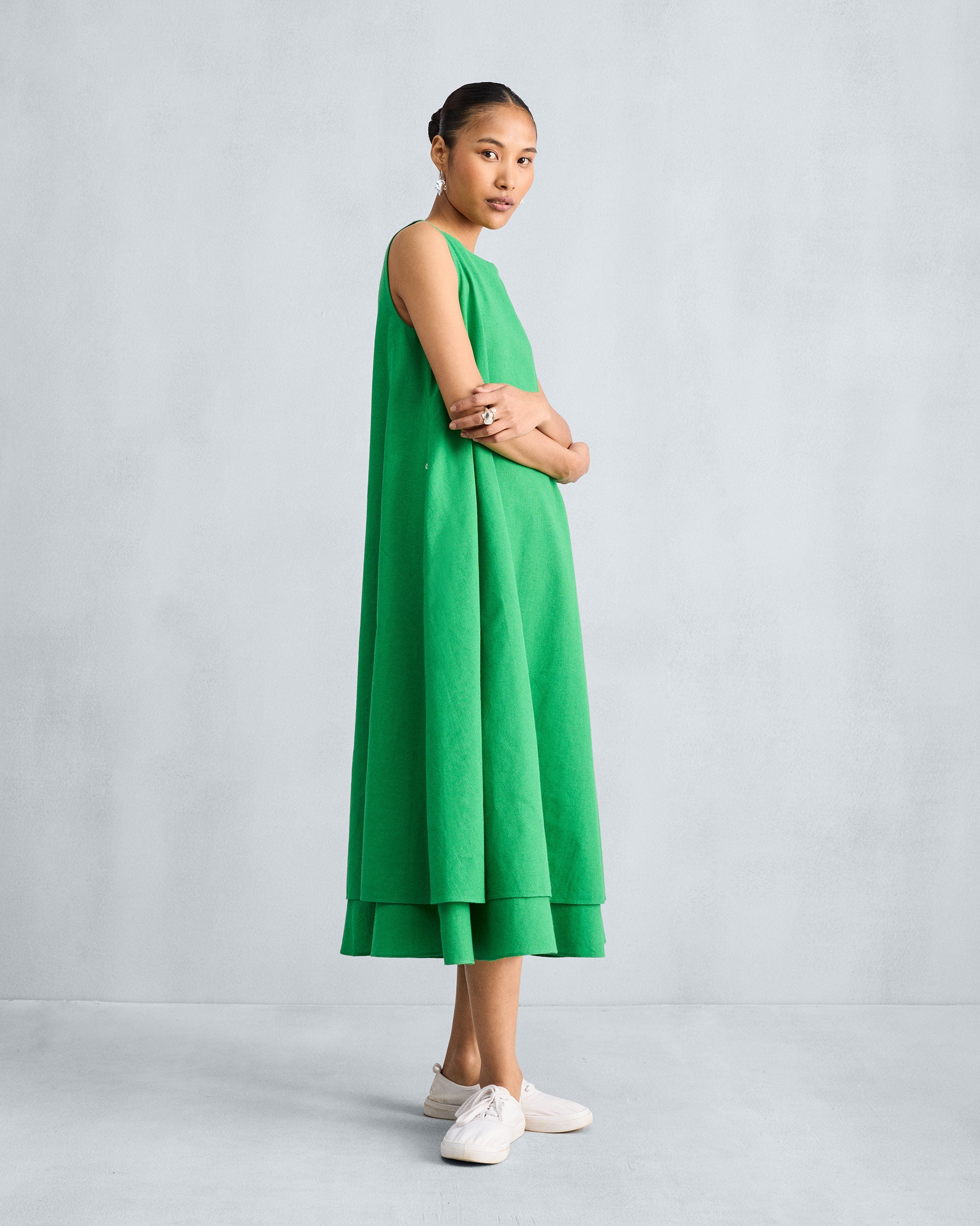 Double Layer Dress - Green