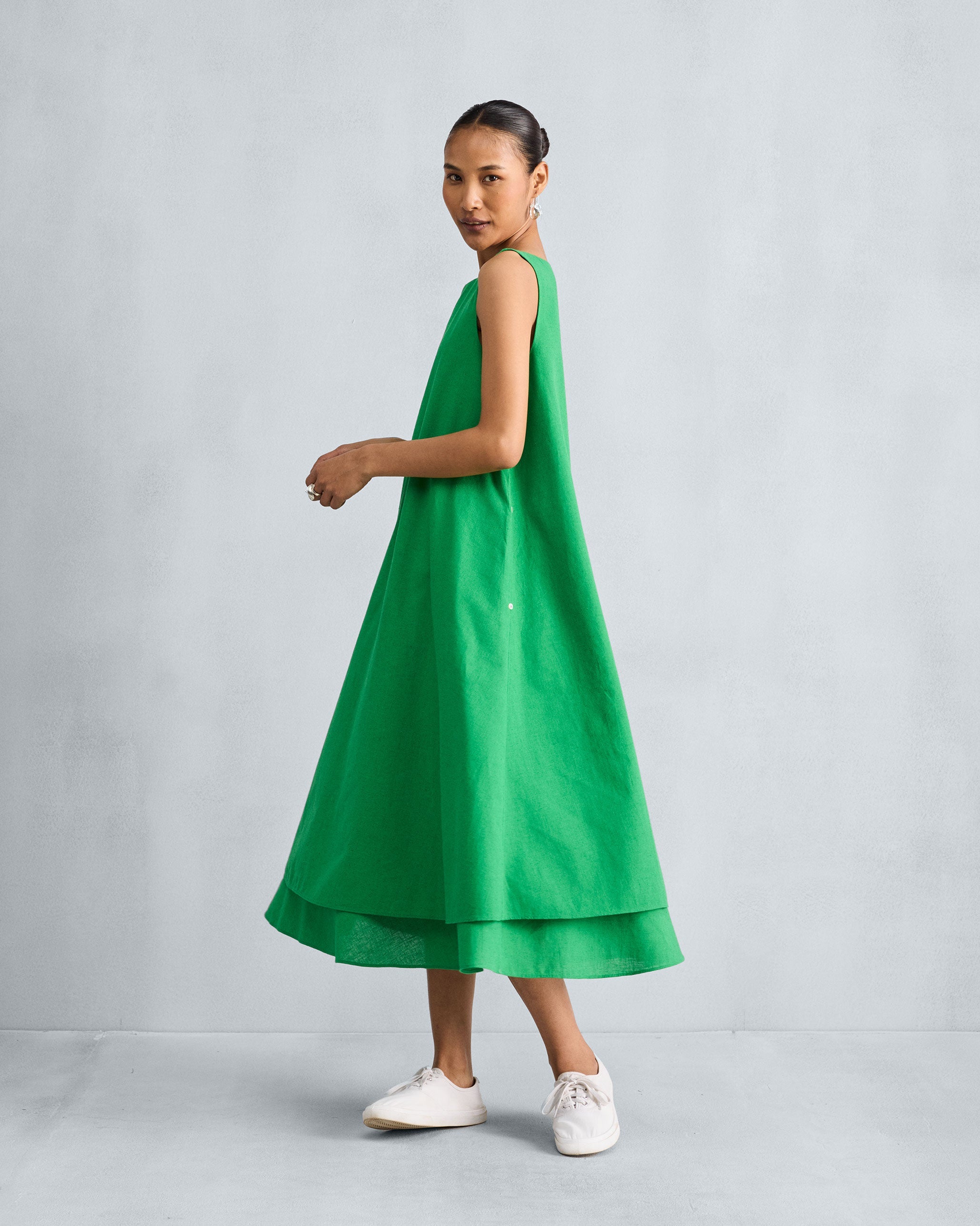 Double Layer Dress - Green
