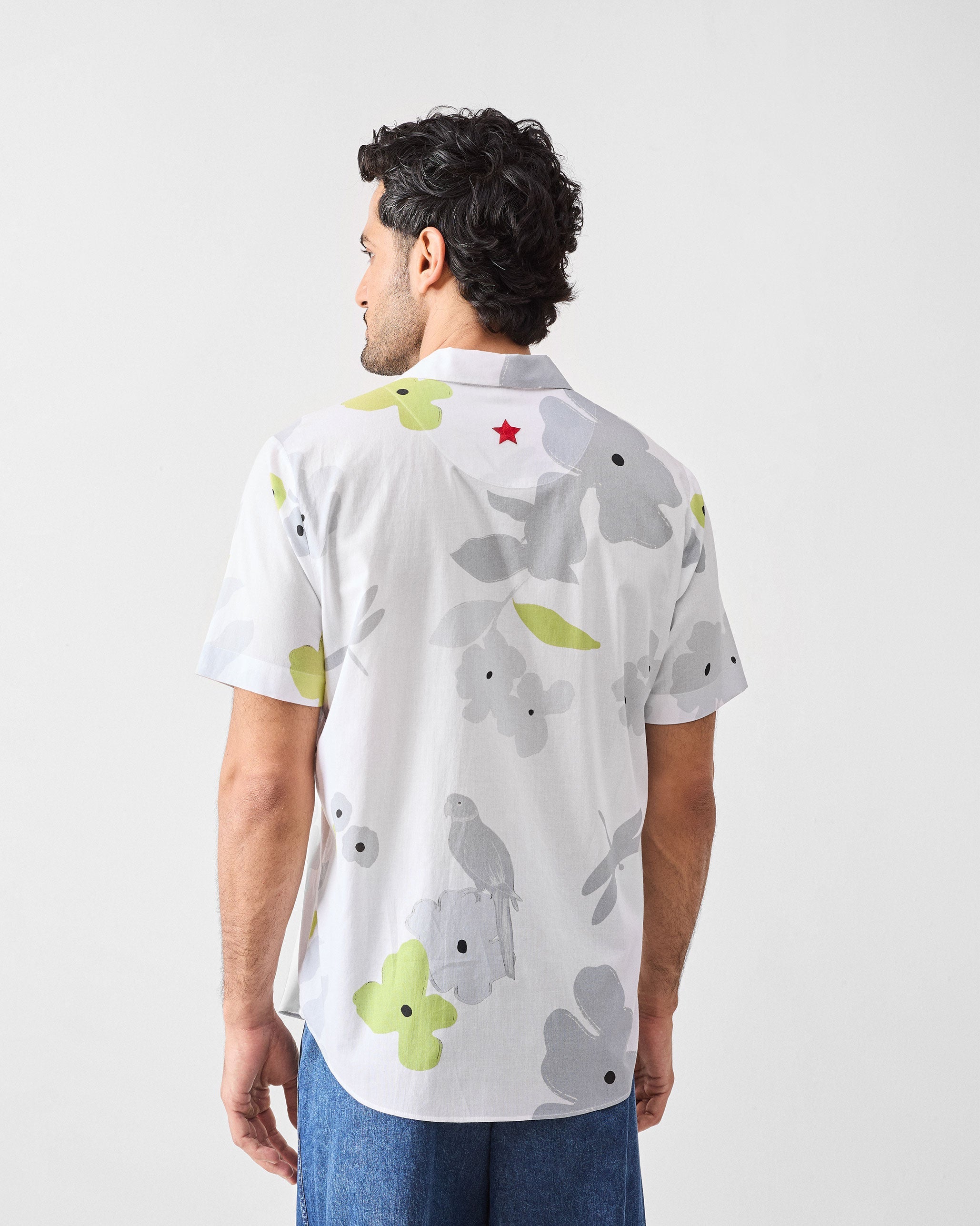 Mistari Shirt - Charcoal Printed