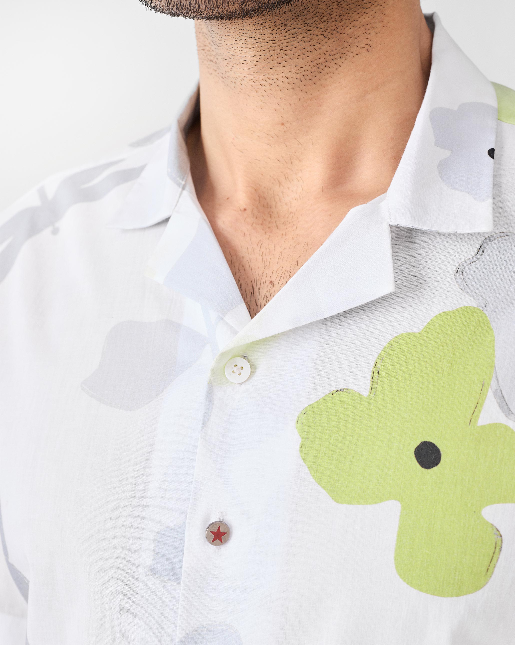 Mistari Shirt - Charcoal Printed