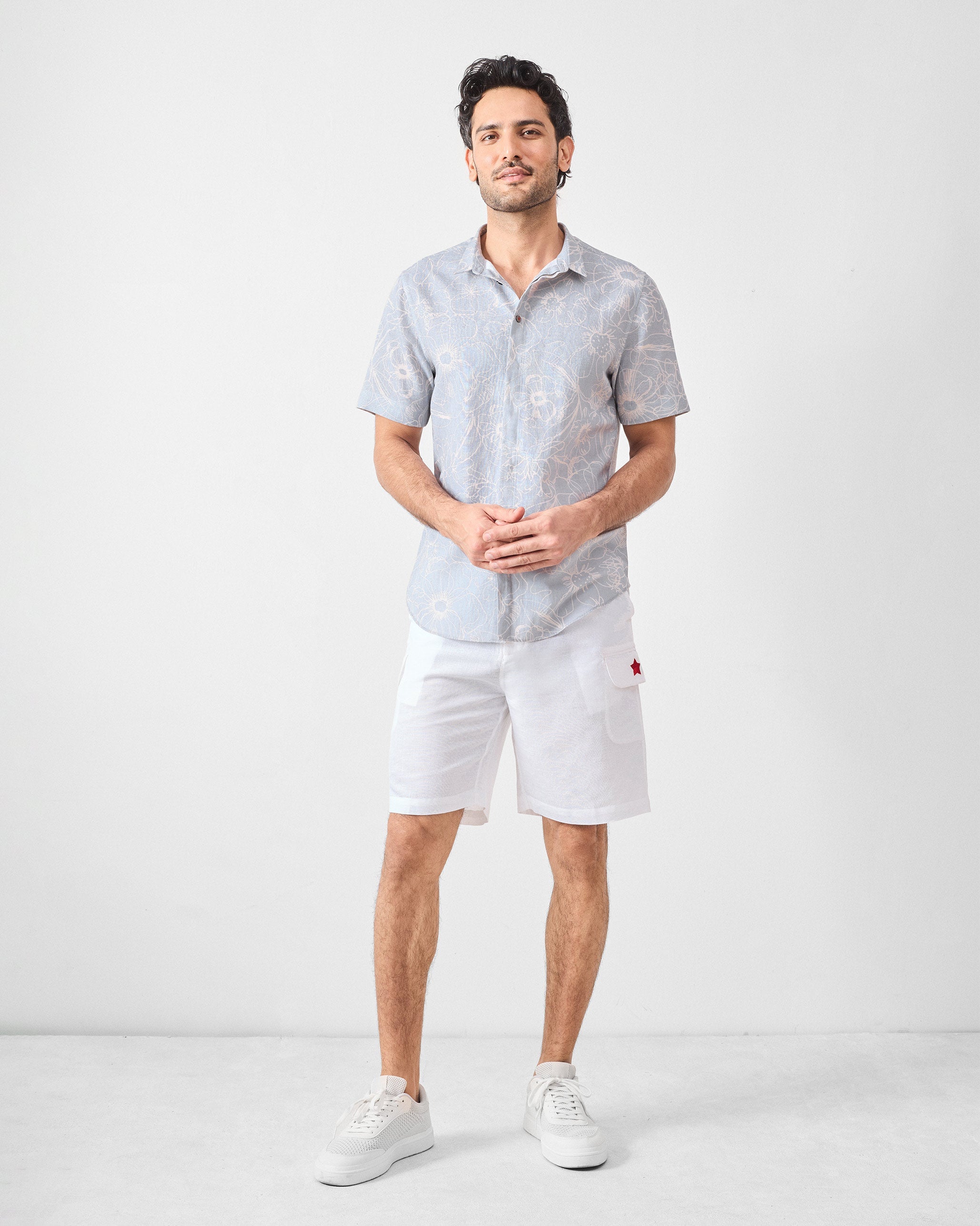 Riverline Shirt - Grey Printed