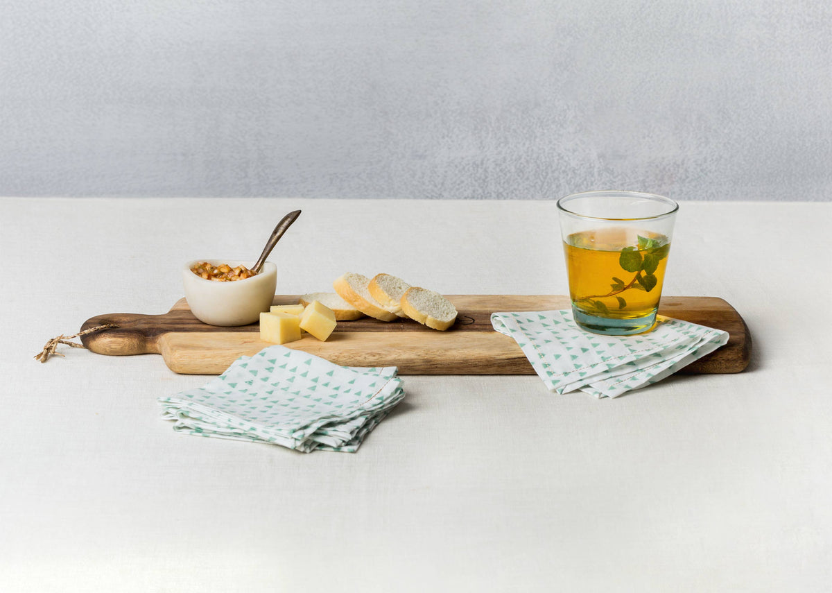 Zan Cocktail Napkins (Set of 6) - White