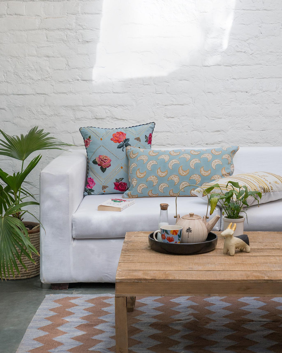 Phulkari Cushion Cover