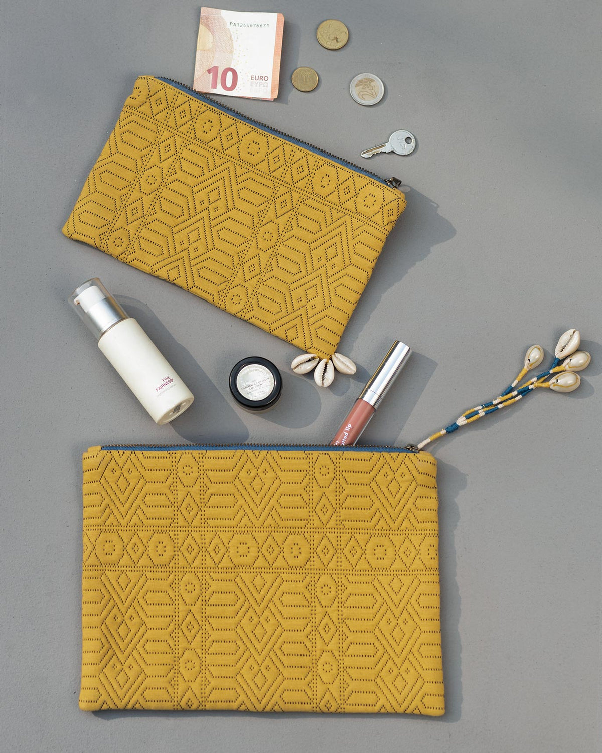 Midi Jacquard Pouch - Yellow
