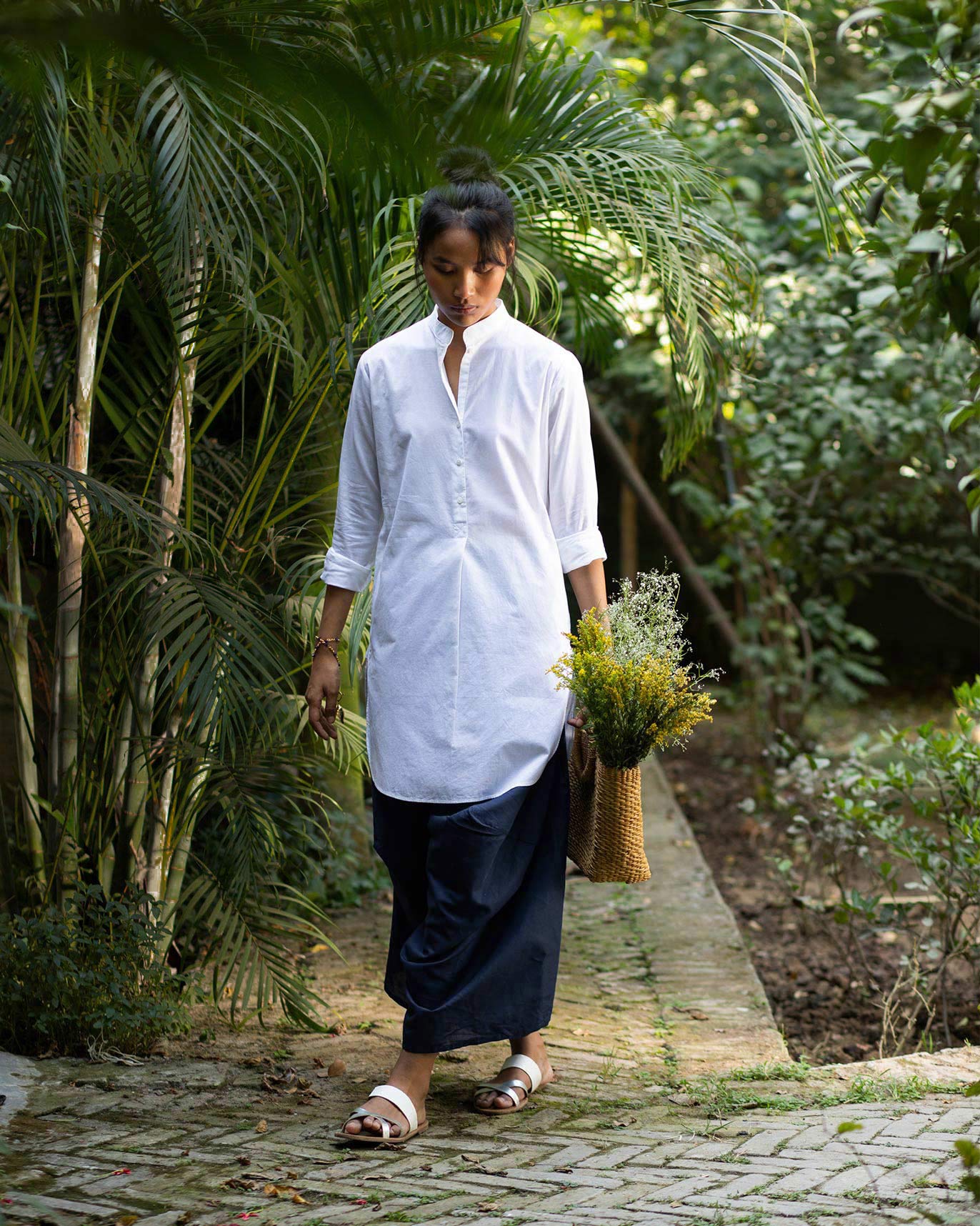 Basic Mid Length Kurta - White