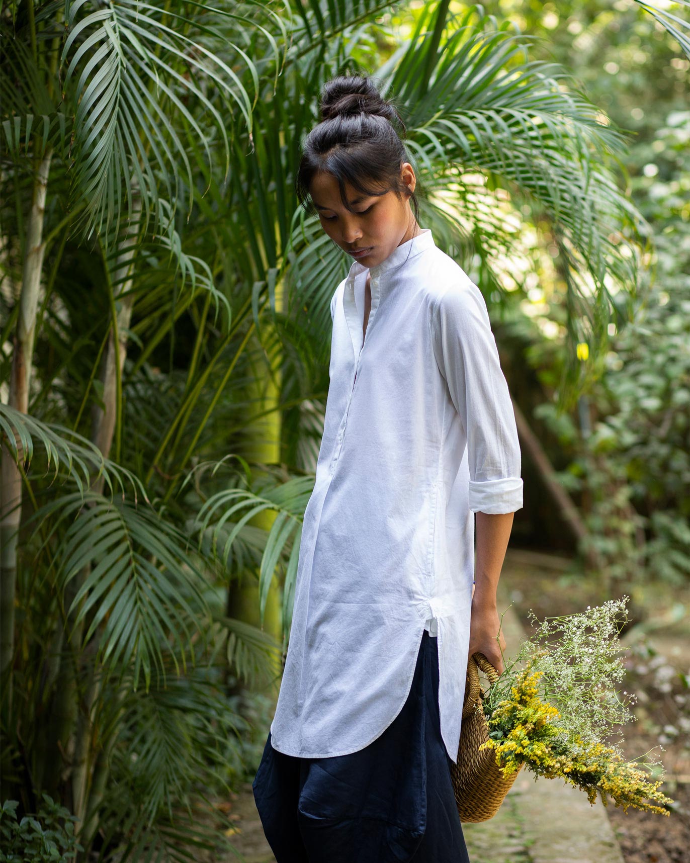 Basic Mid Length Kurta - White