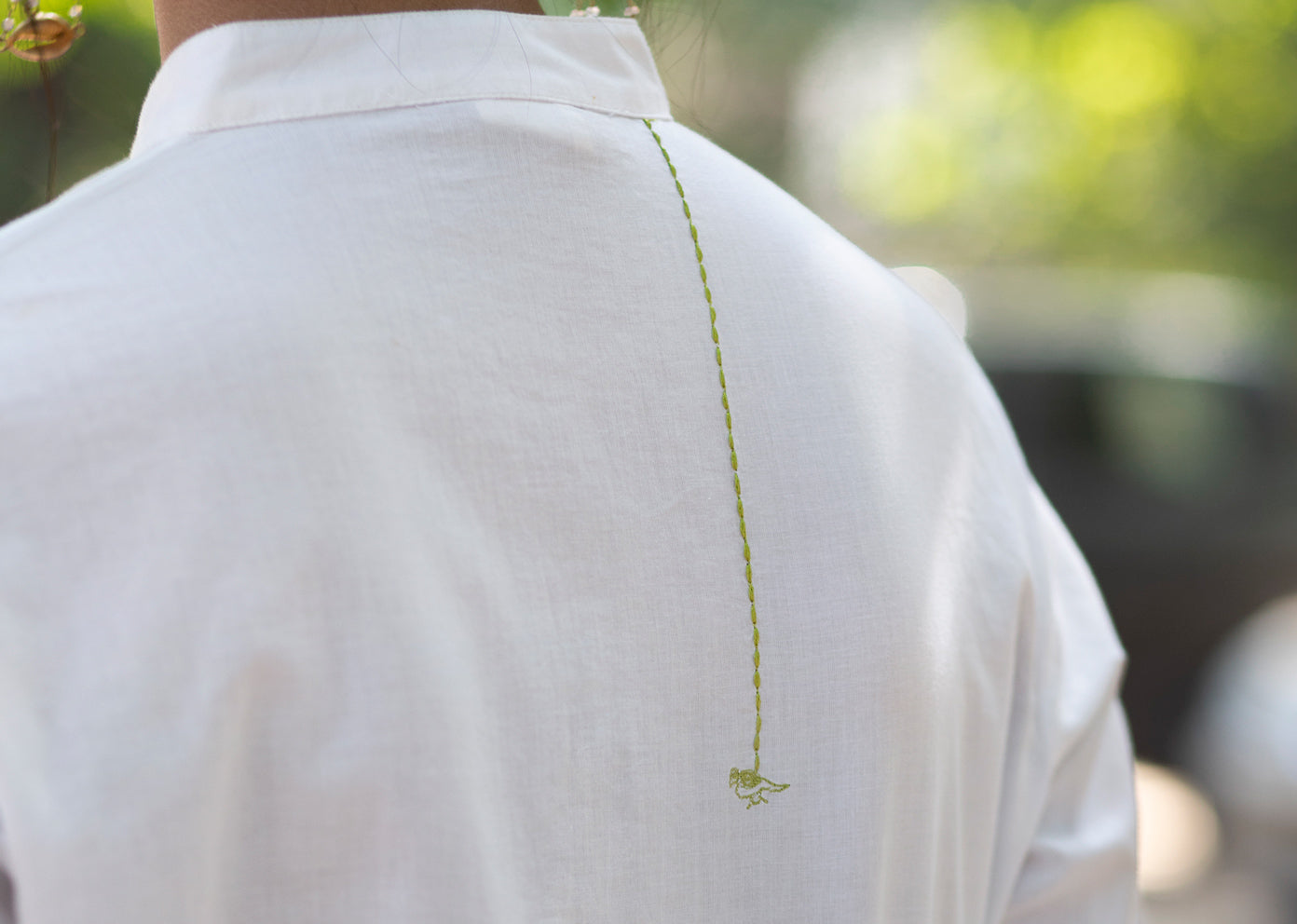 Basic Long Length Kurta - White