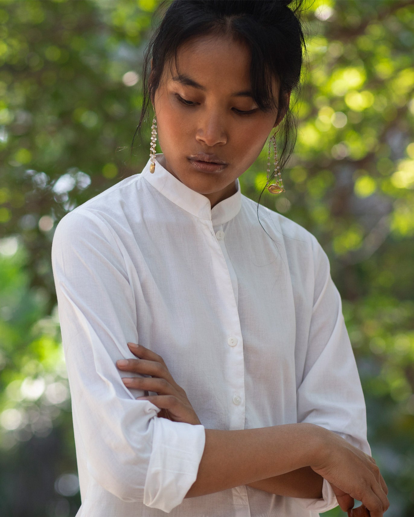 Basic Long Length Kurta - White