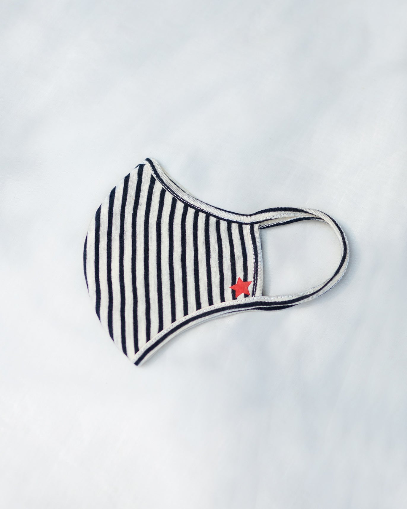 Stripey Knit Mask - Black & White