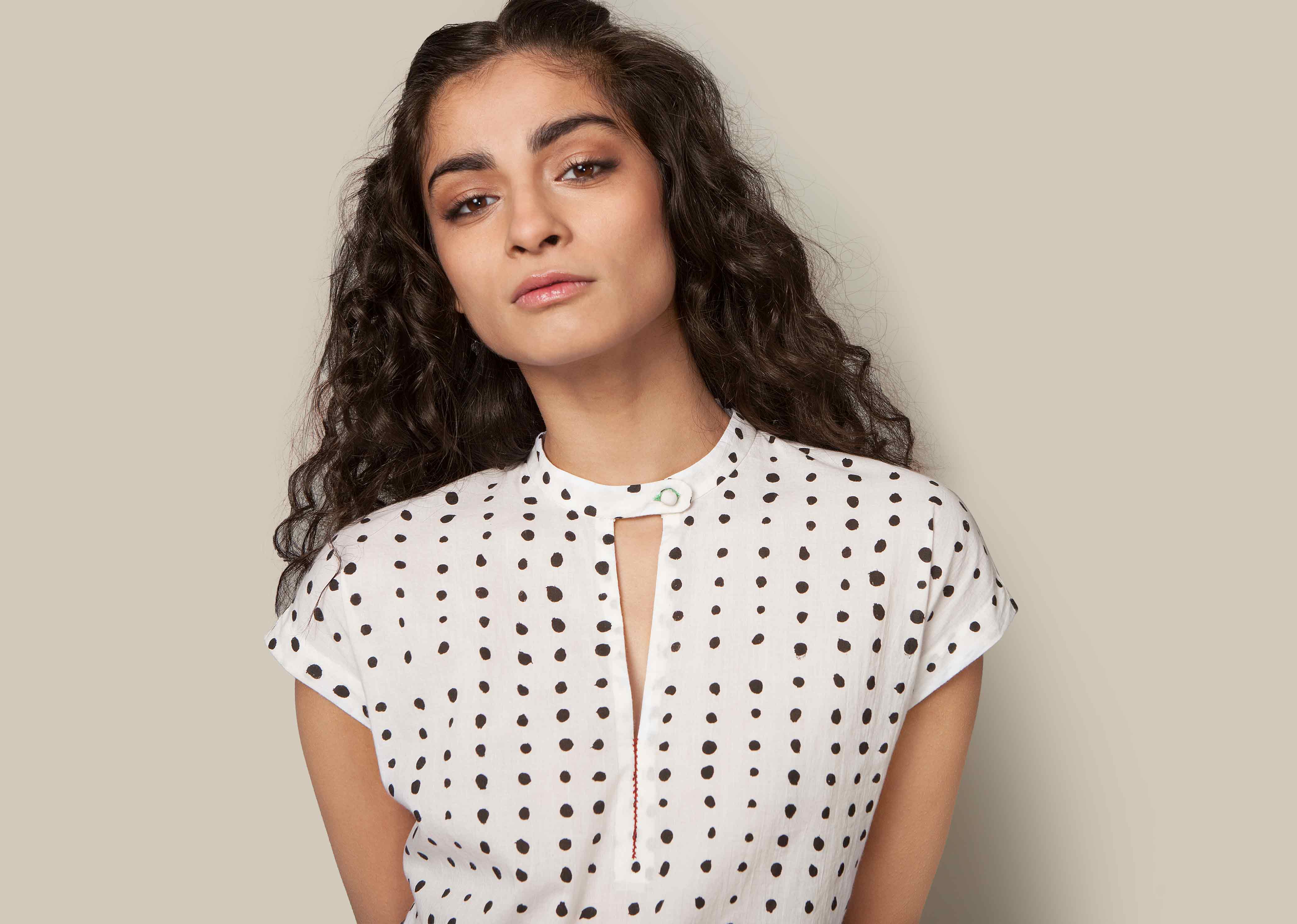 A-Line Kurta - Pink & Silver