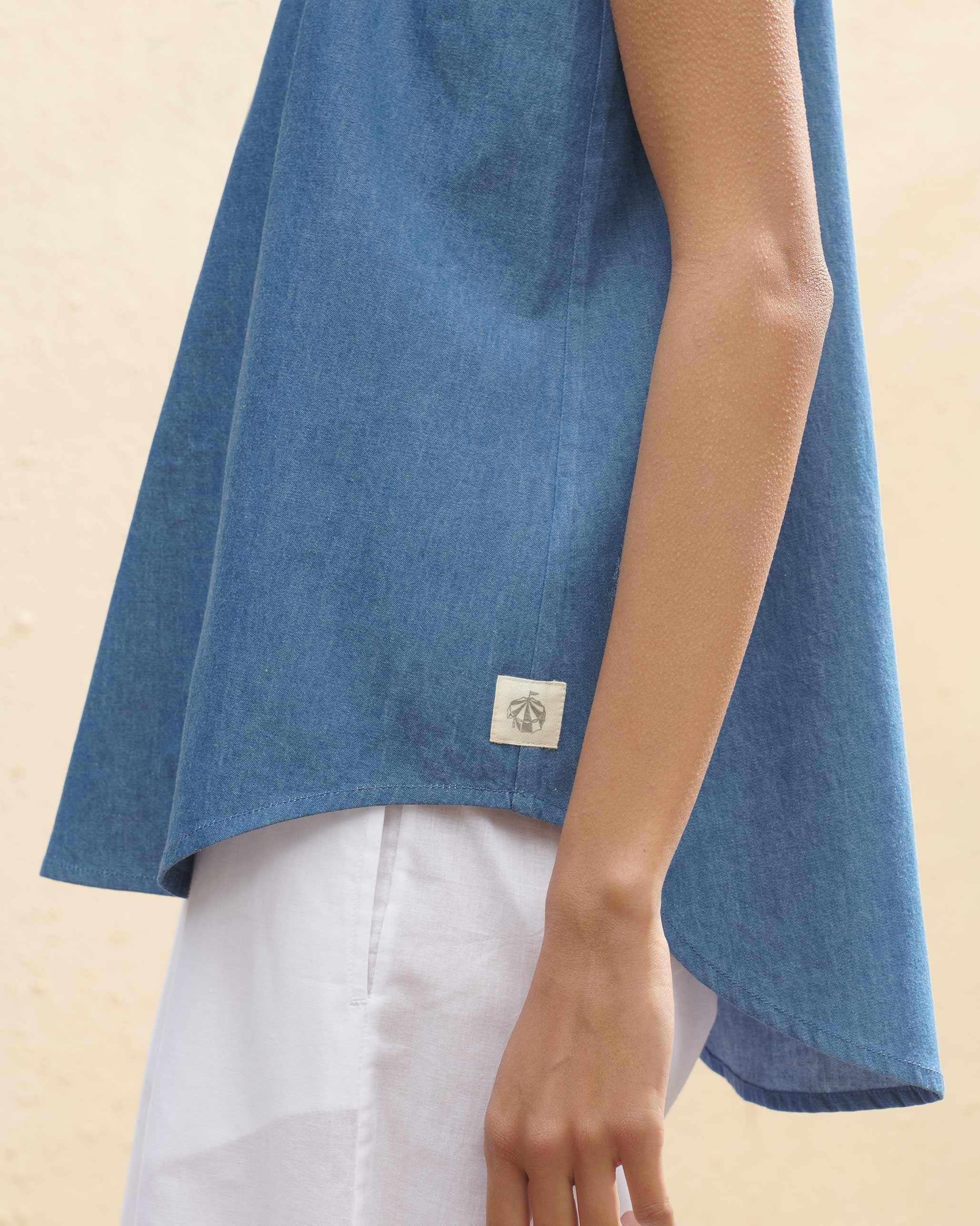 Ukiyo Racerback Tank - Blue