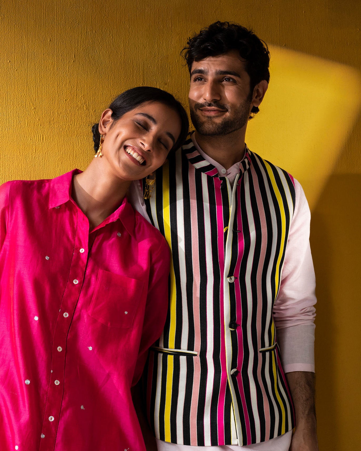 A-Line Kurta - Pink & Silver