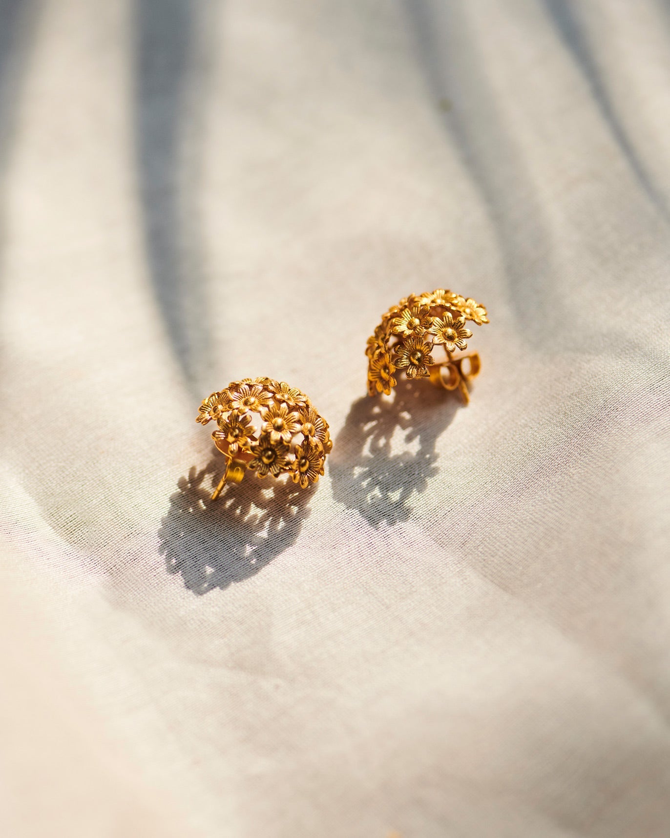 Rhododenron Earrings - Gold