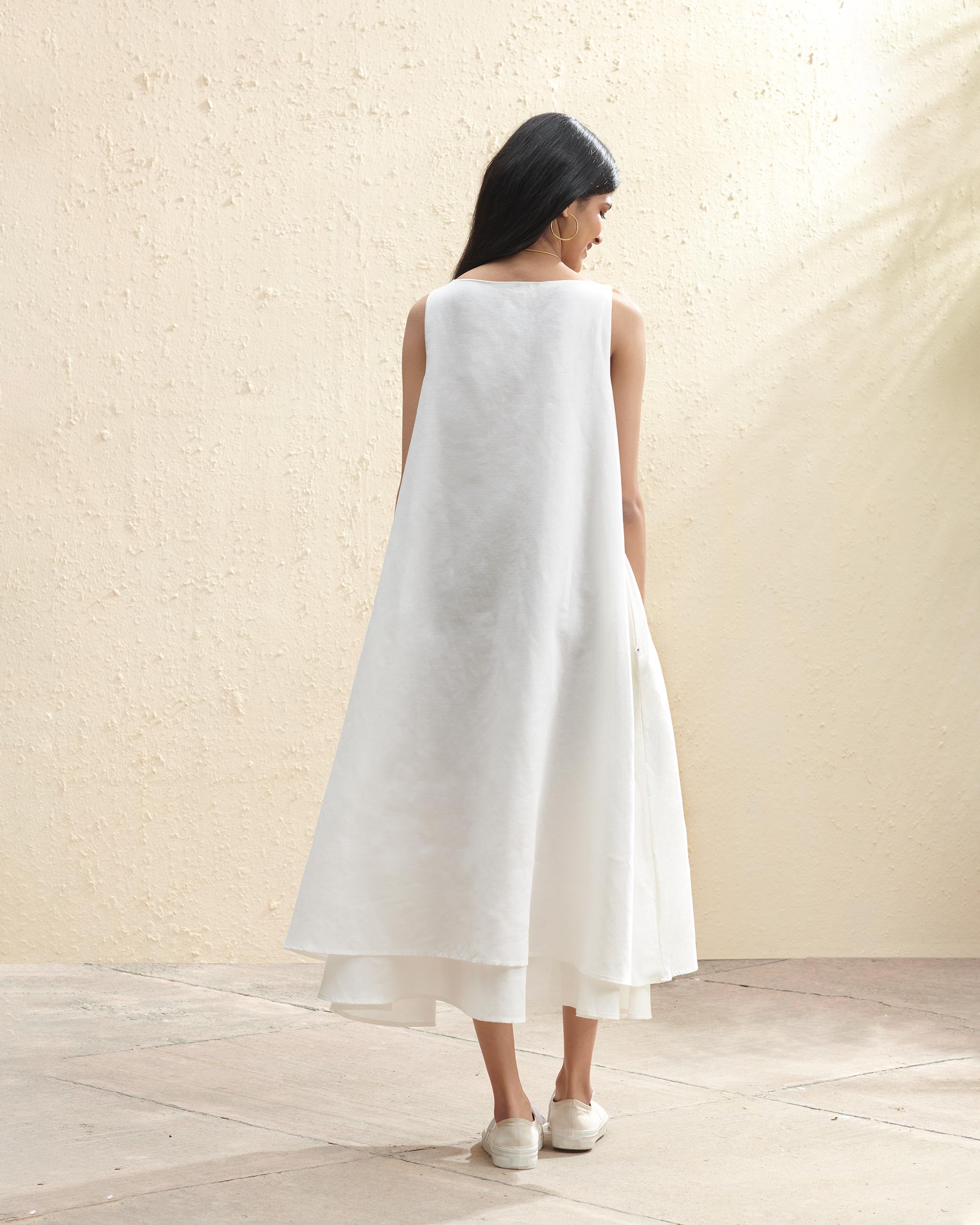 Double Layer Dress - Ivory