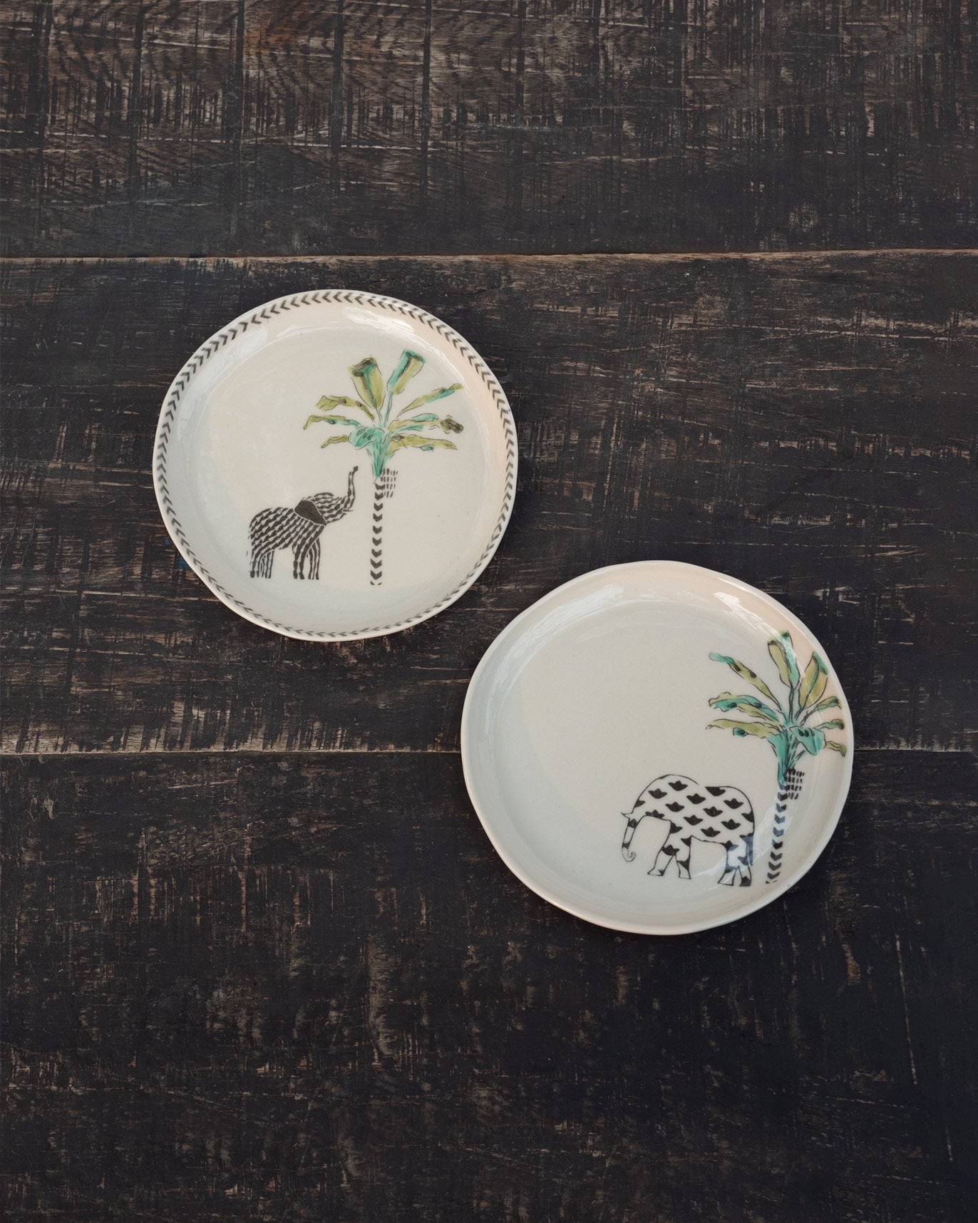 Coastal Tea Plates (Set of 2) - Ivory