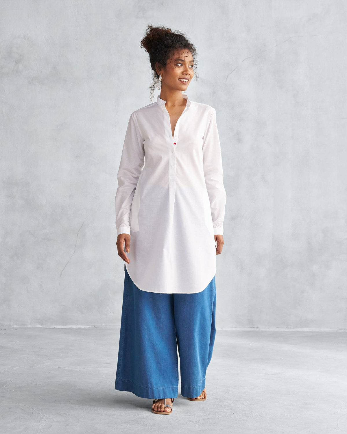 Basic Mid Length Kurta - White