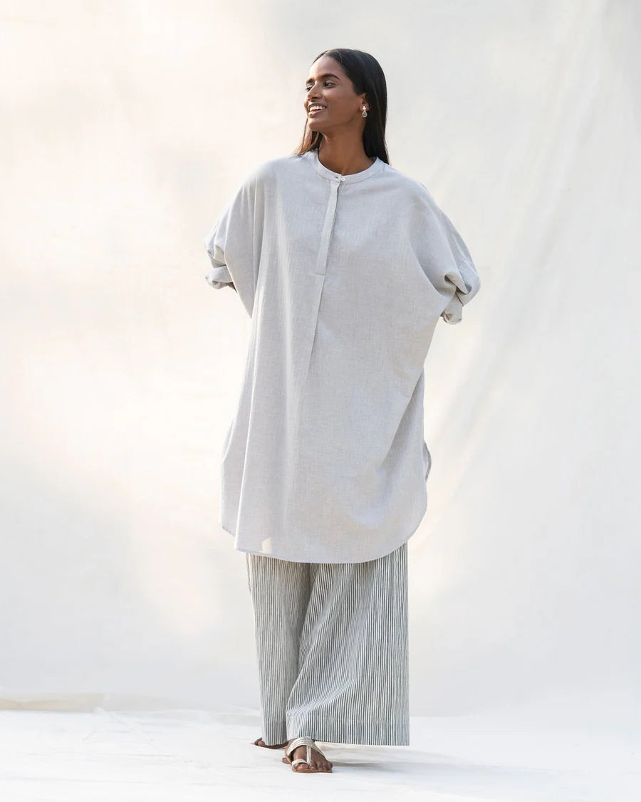 Lazy Sunday Tunic - Light Grey