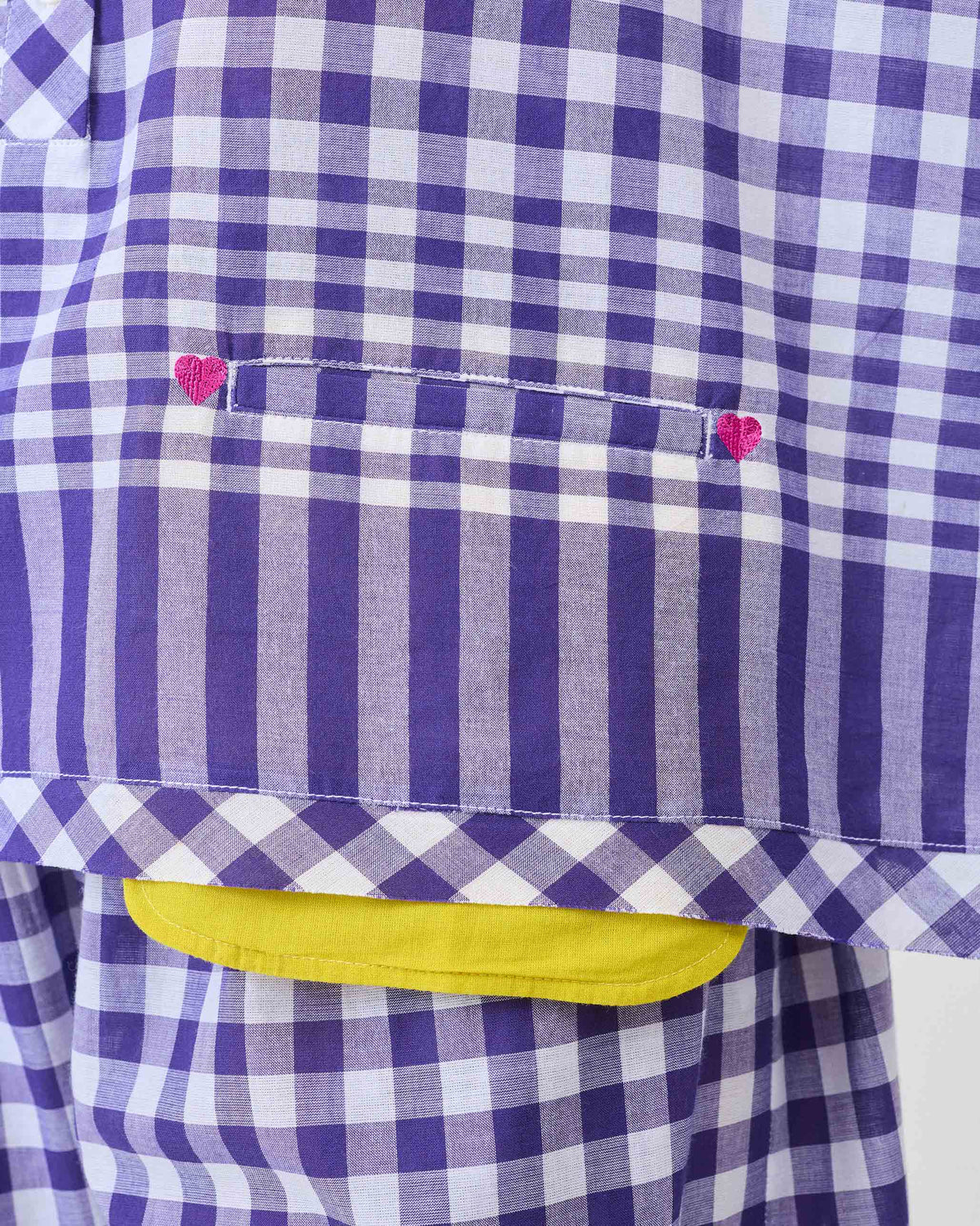 Anna Top Set - Purple & White Checks