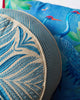 Morocco Leaf Cushion Cover (Blue)