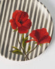Striped Poppy Quarter Plate