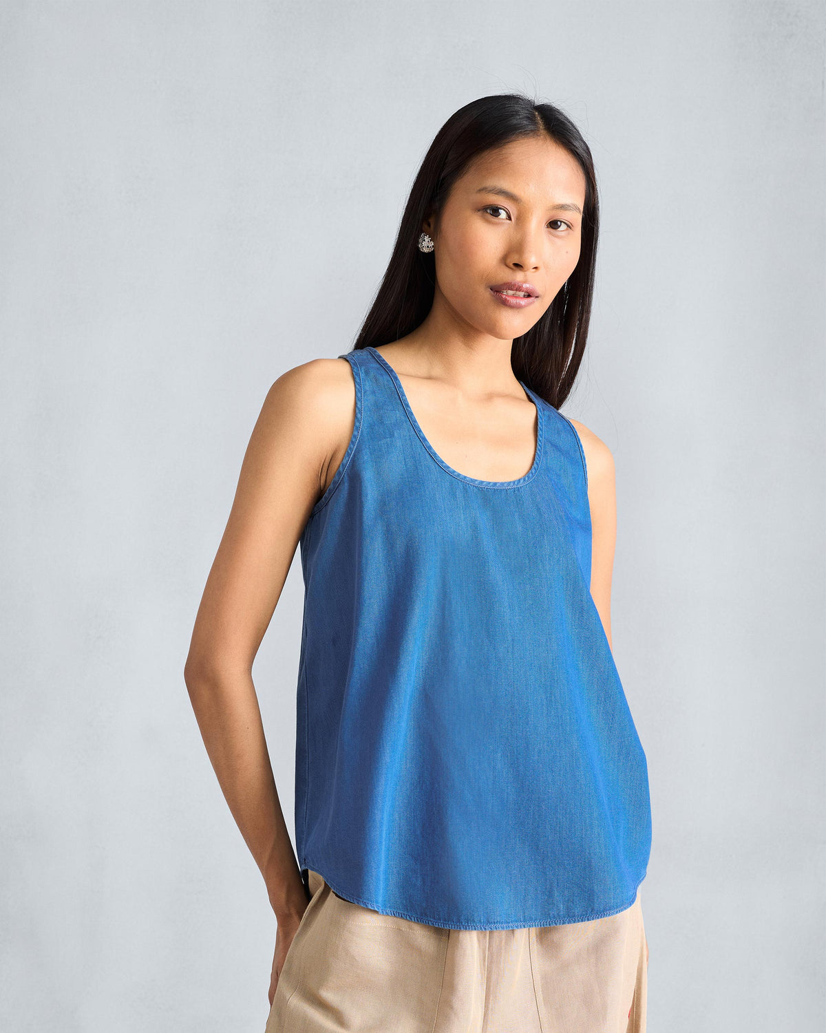 Ukiyo Racerback Tank - Denim