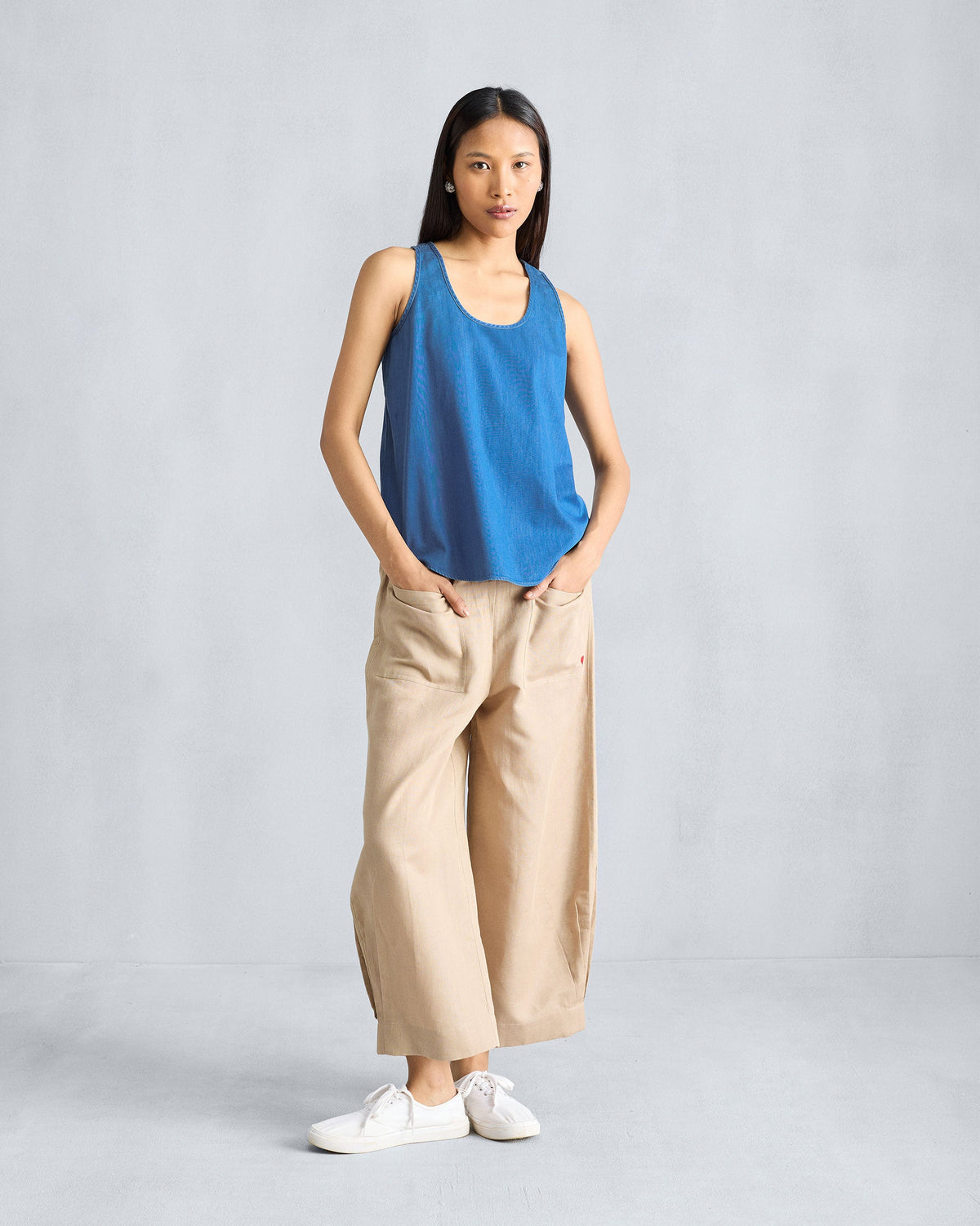 Ukiyo Racerback Tank - Denim