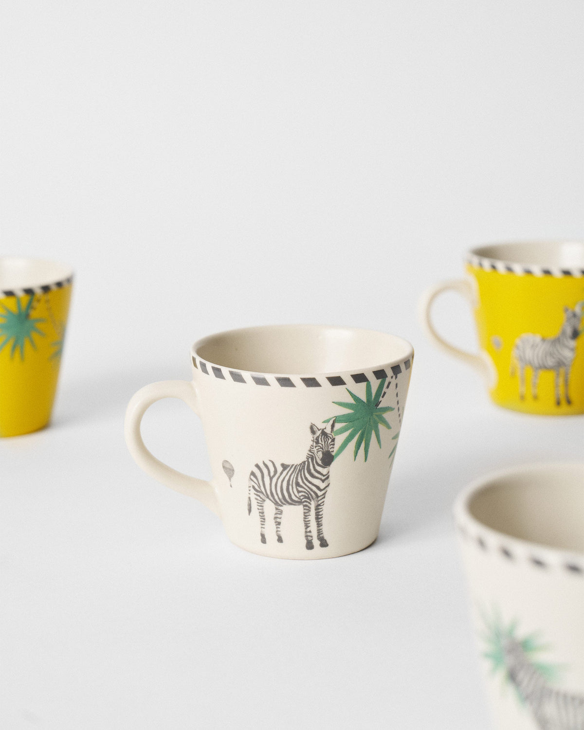 Zebra Lush Espresso Mug - Set of 4