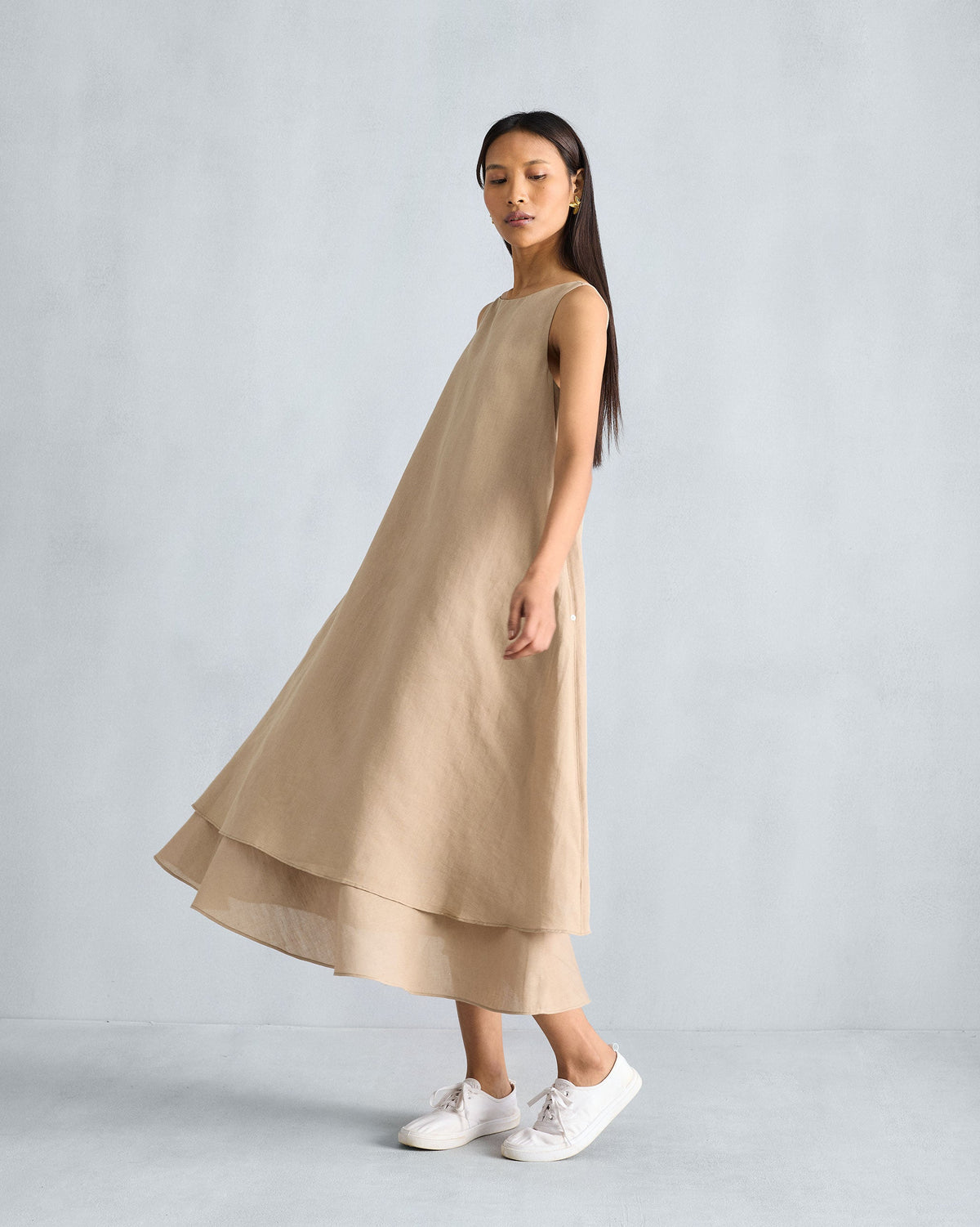Double Layer Dress - Beige
