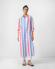 Many Moons Kurta - Blue & Red Stripes