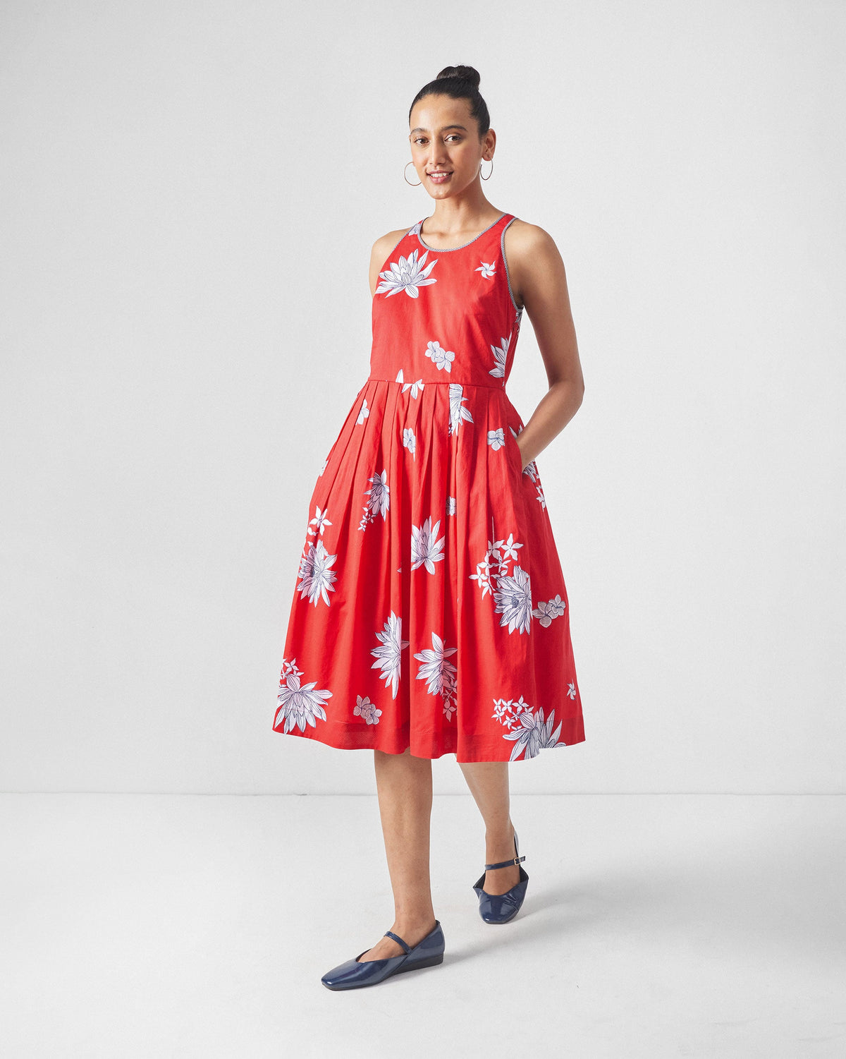 Kaito Dress - Red & White Print
