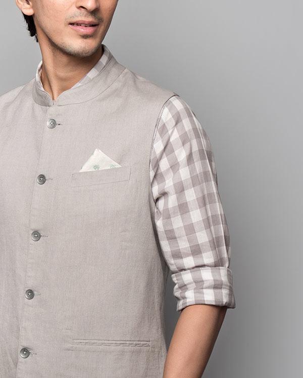 Nehru Jacket - Ash Grey