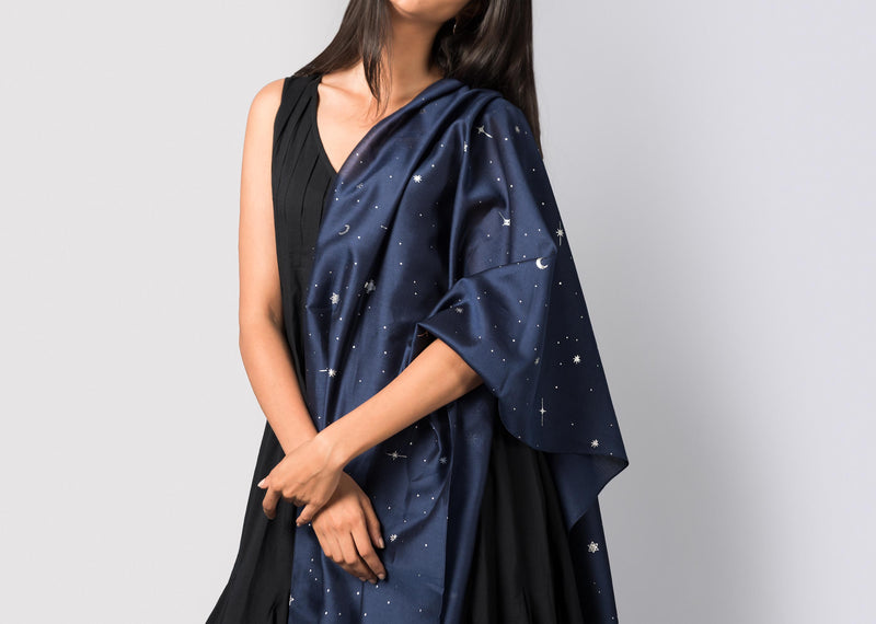 Starry Night Dupatta - Blue