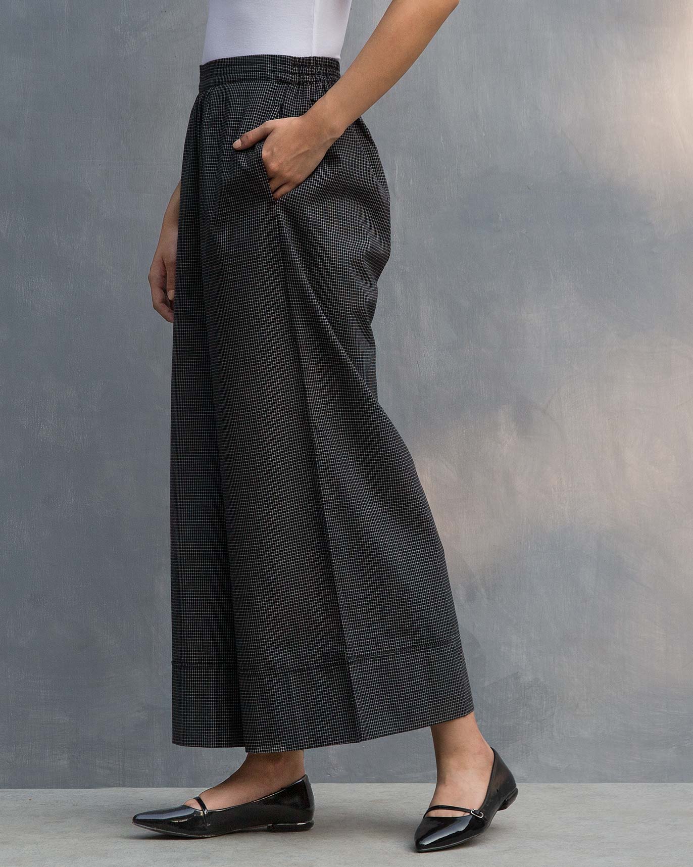 Wide Leg Culotte- Black & White