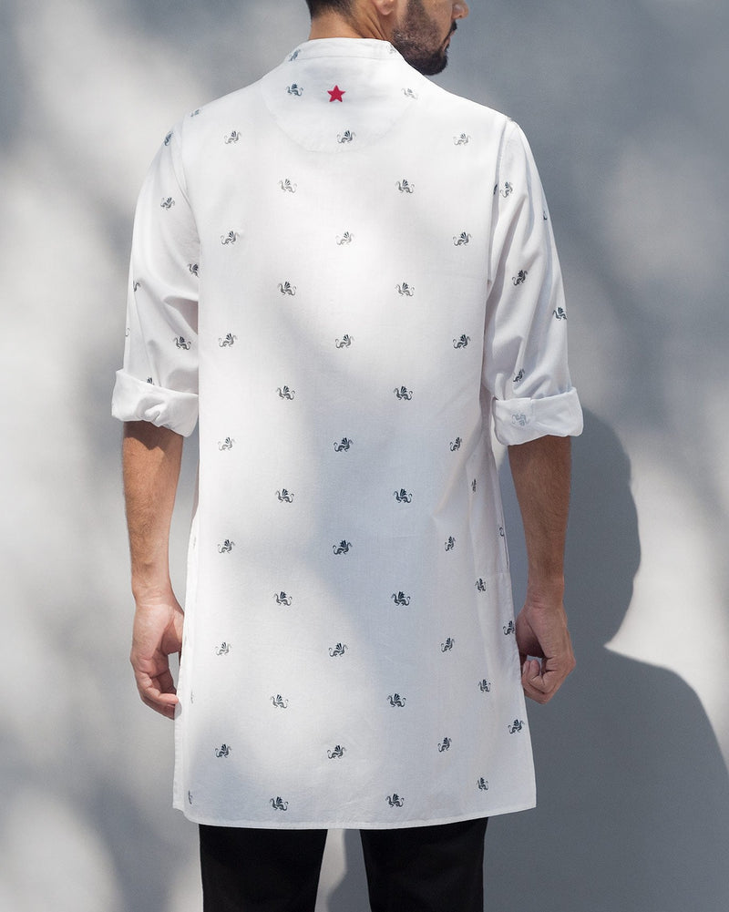 Kazim Kurta - Dragon Print